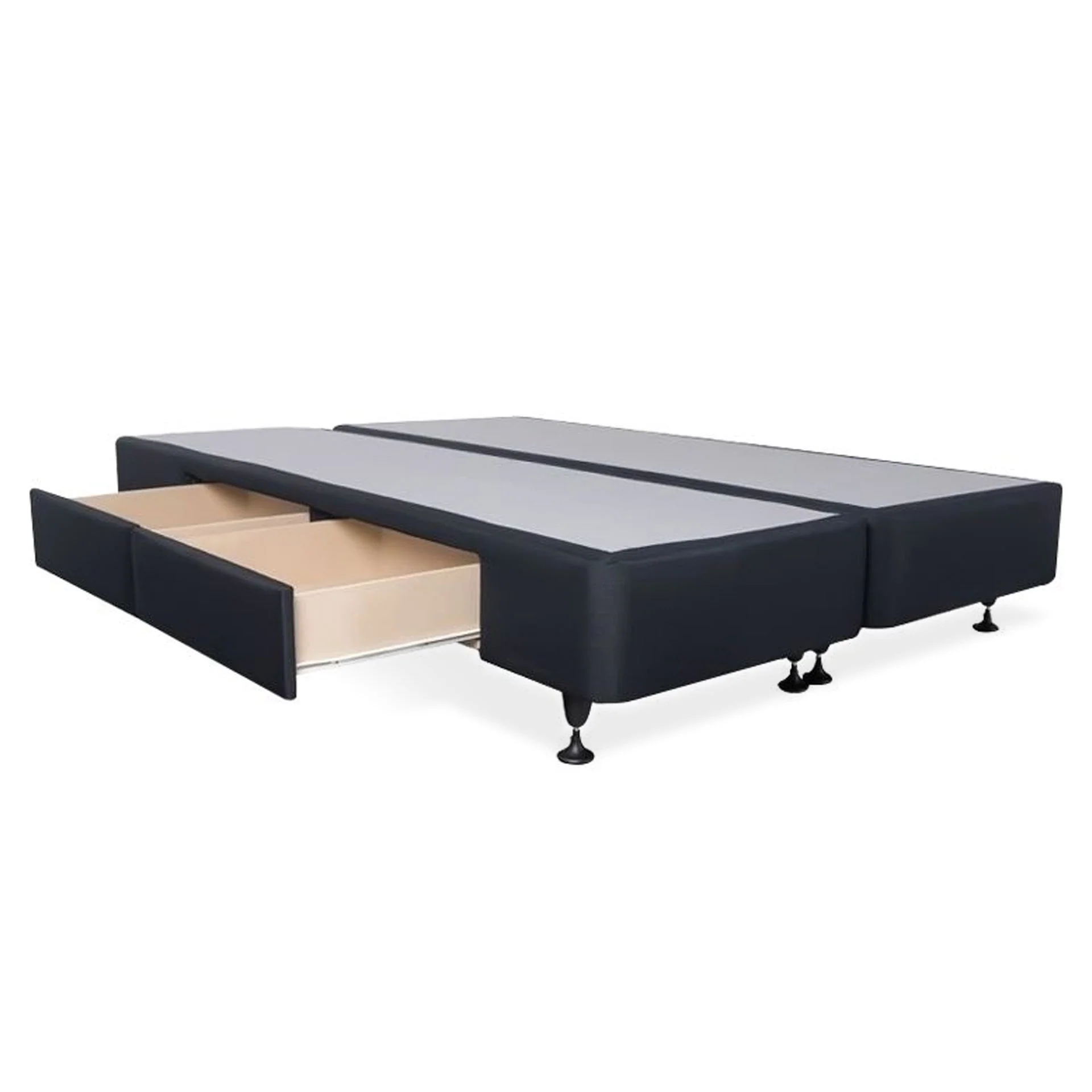 Charles Fabric Super King Split Bed Base 4 Drawers - Black - Image 10