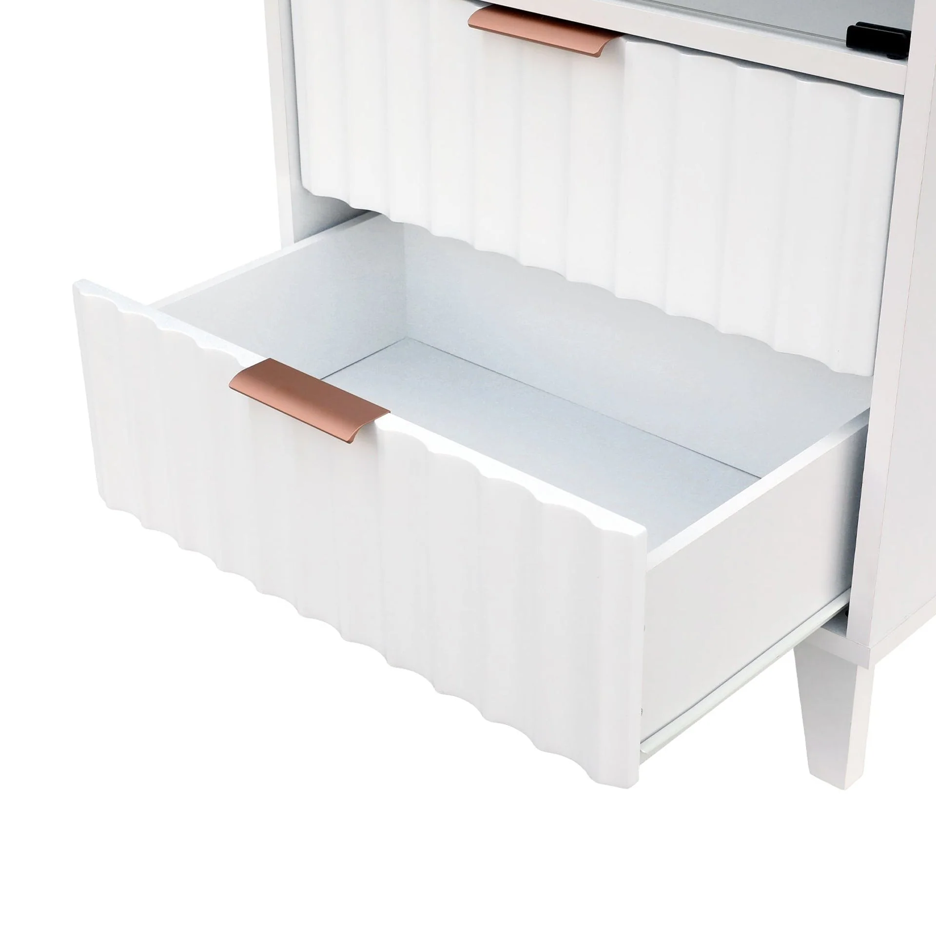 Charlie Display Cabinet with Drawer - White - Image 8