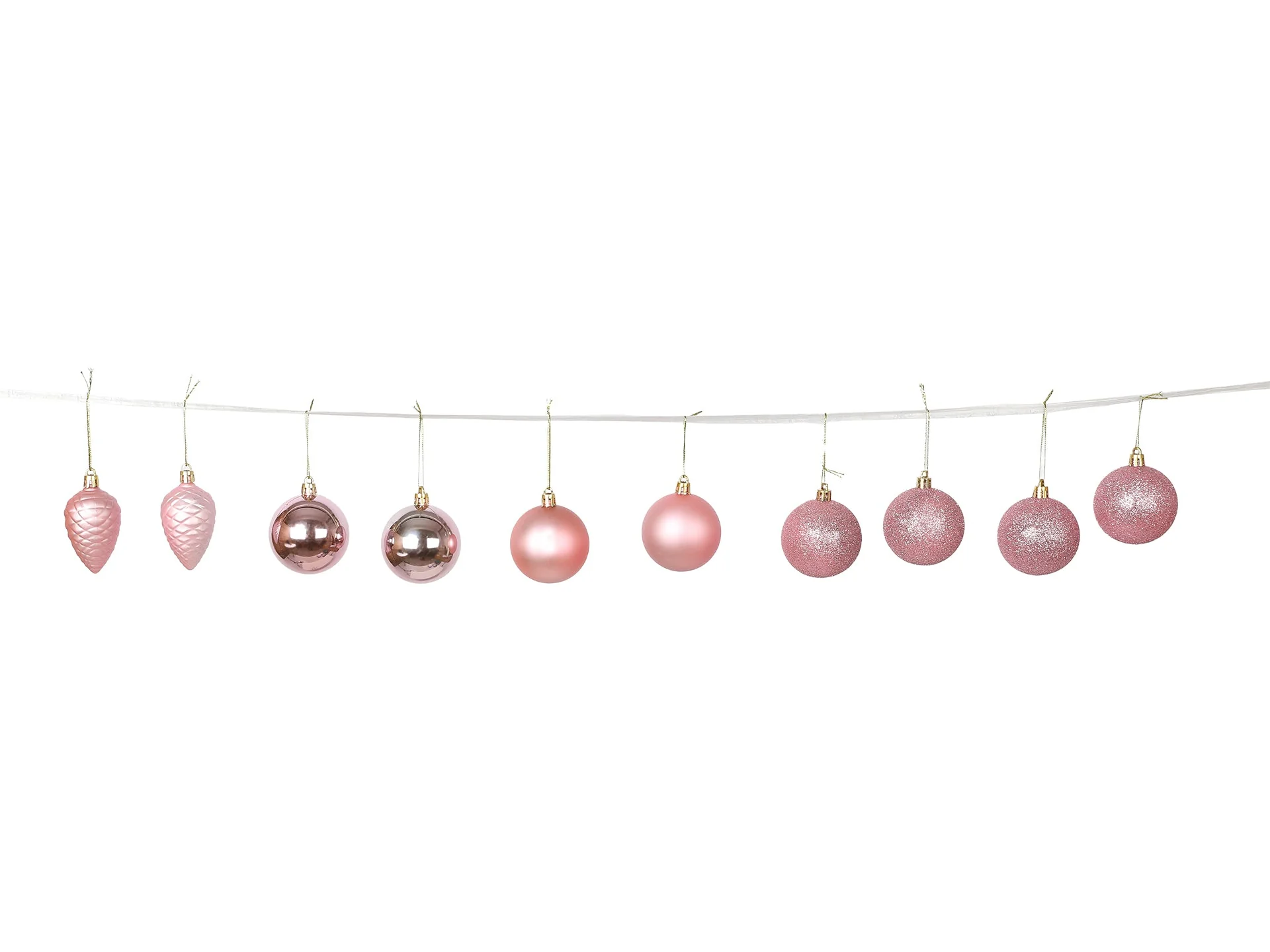 Christmas Ball Ornament Set 10pcs 6cm Pink