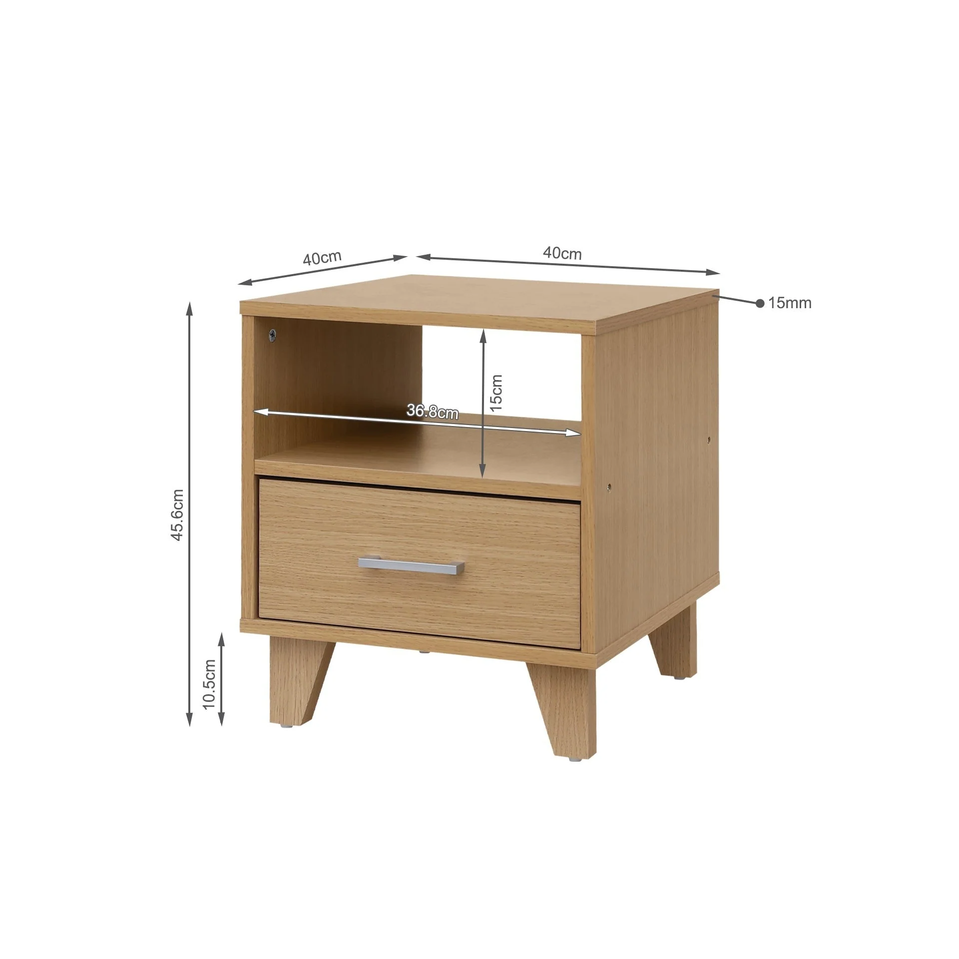 Claire Bedside Table - Oak - Image 12