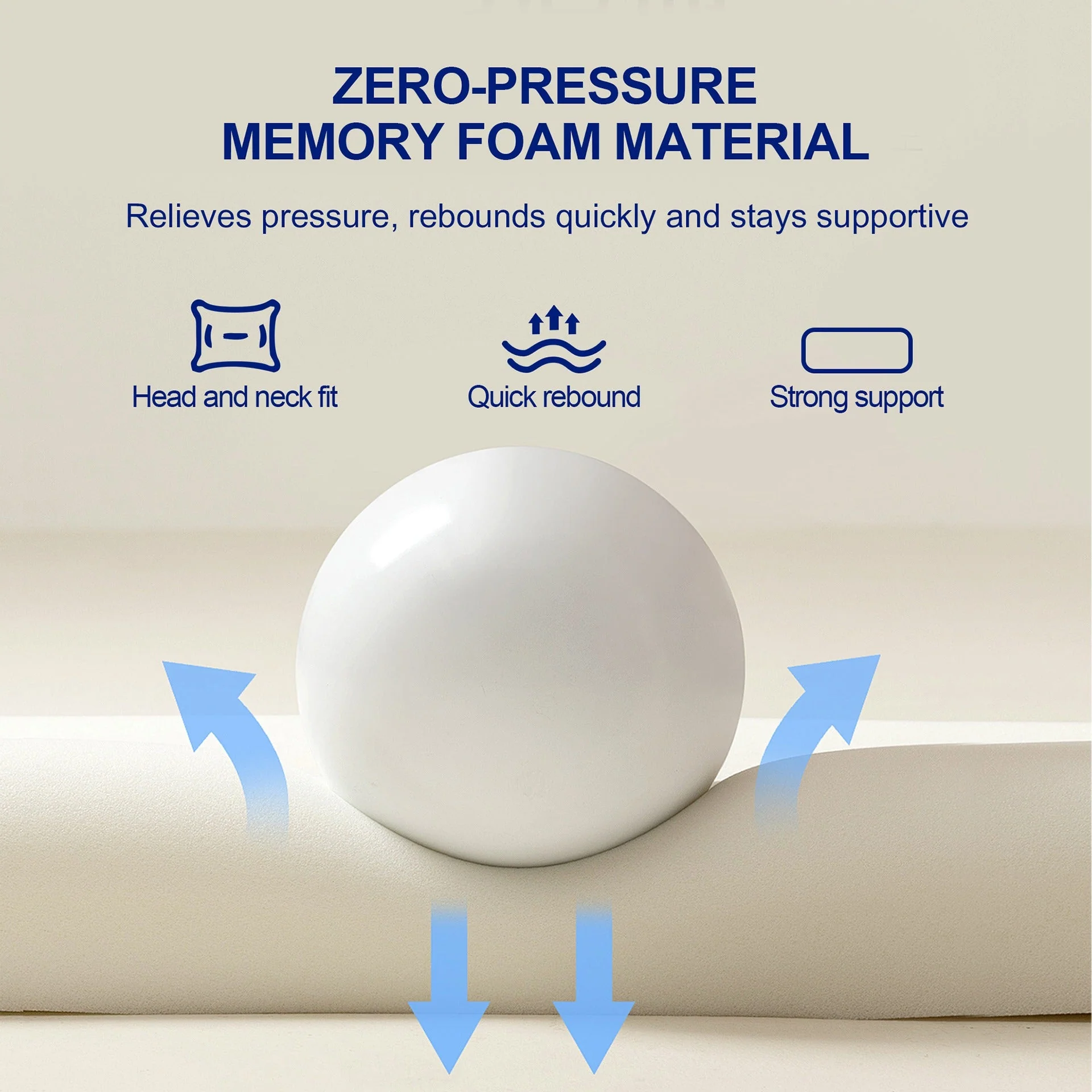 Classic Fit Memory Foam Pillow 70 x 42 x 8CM - Image 4