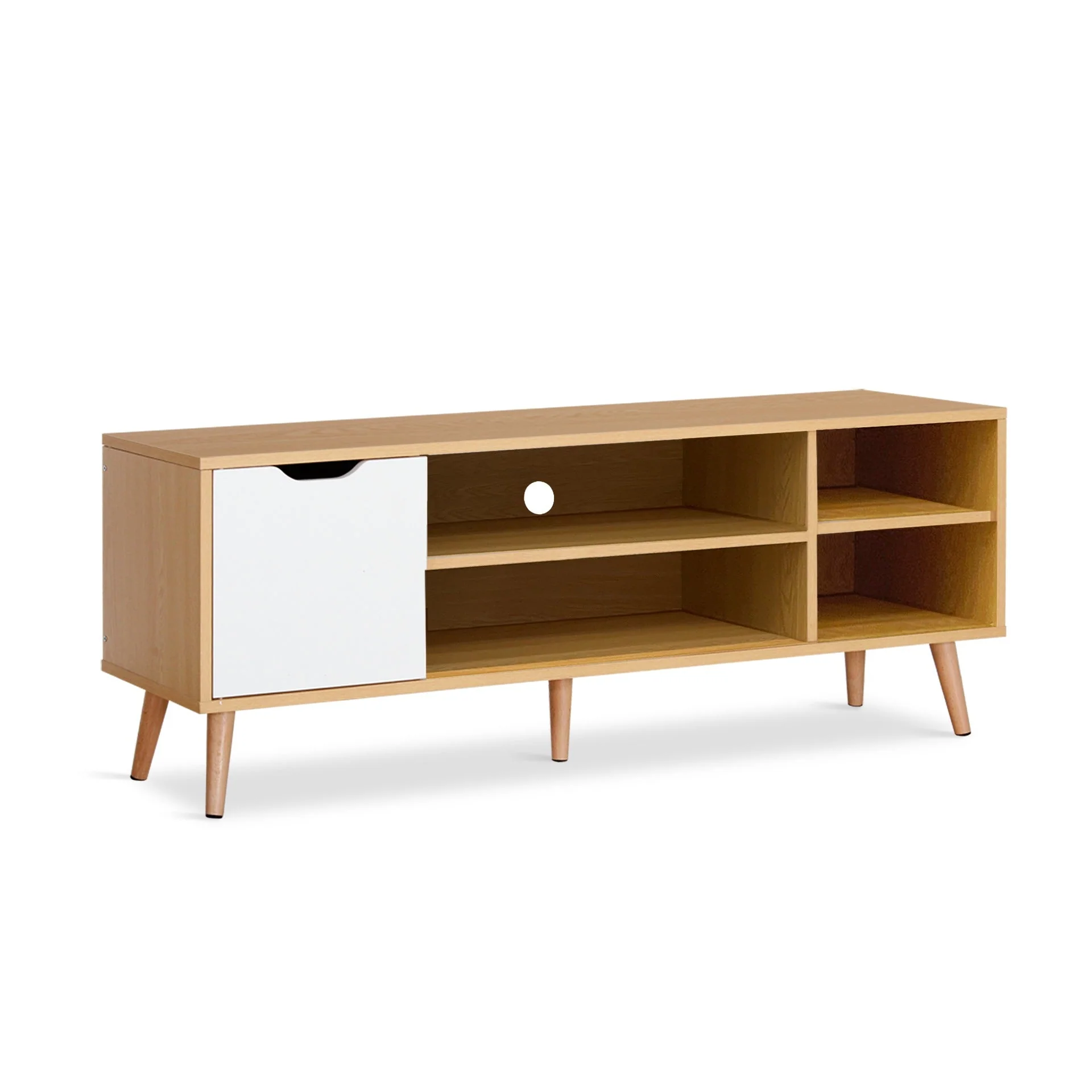 Como 1.2M Entertainment Unit - Maple + White - Image 10