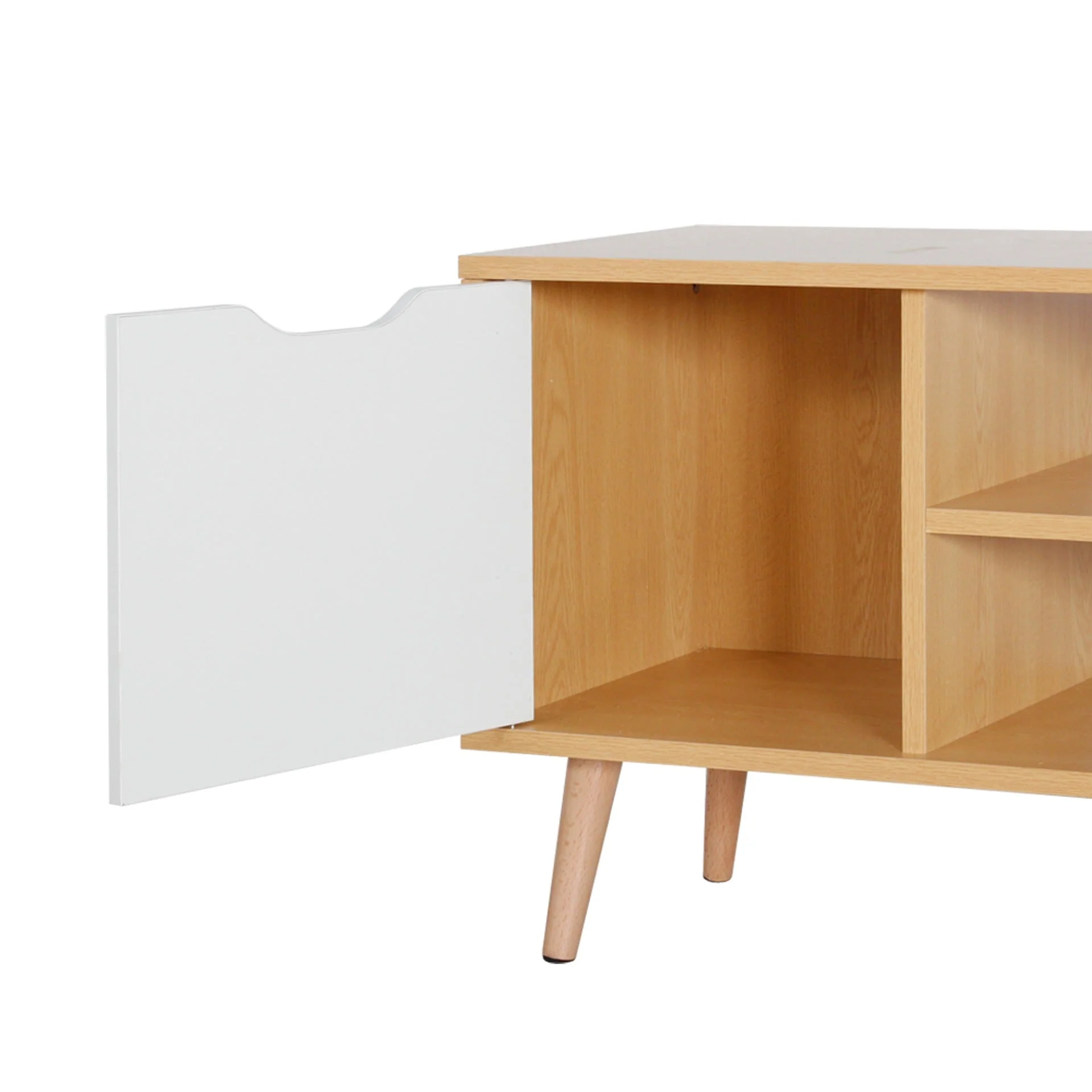 Como 1.2M Entertainment Unit - Maple + White - Image 11