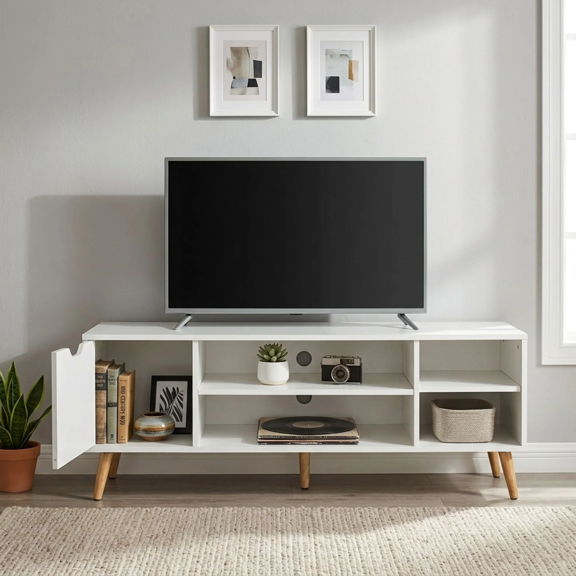 COMO 1.2M Entertainment Unit - White - Image 2