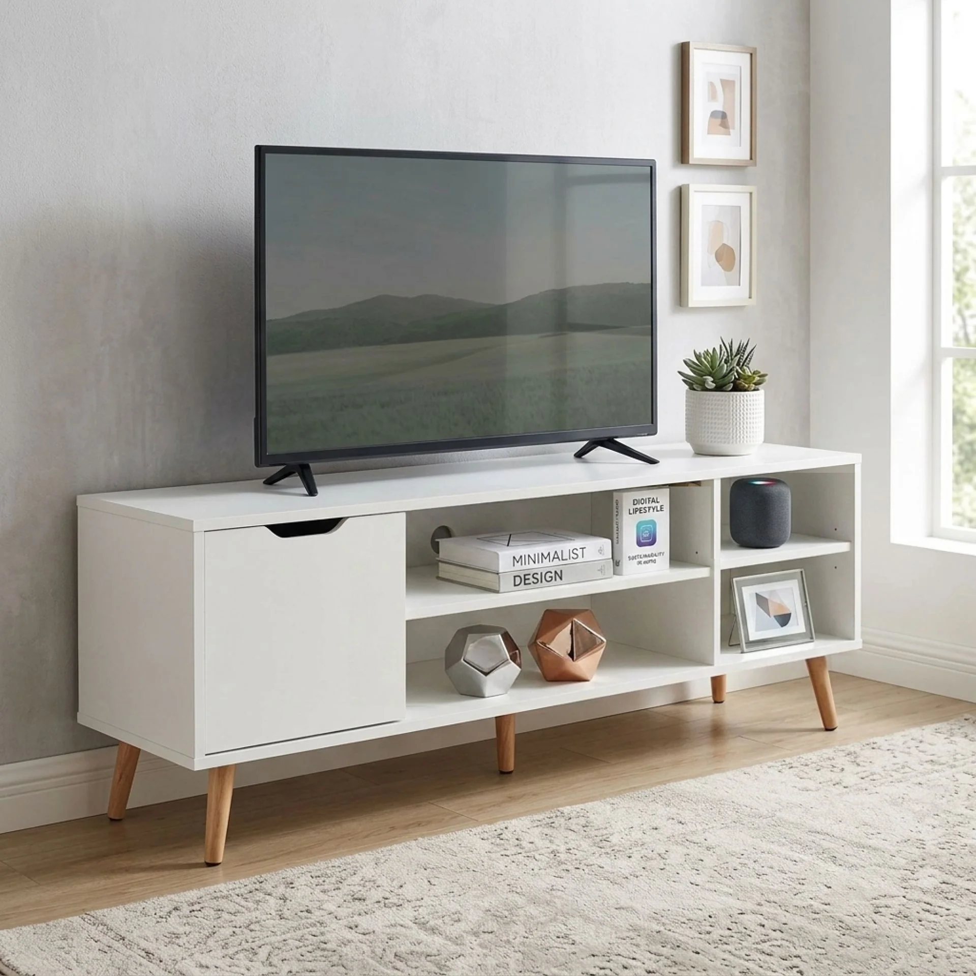 COMO 1.2M Entertainment Unit - White - Image 3
