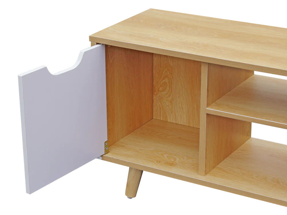 COMO 1.4M Entertainment Media TV Unit - Oak - Image 4