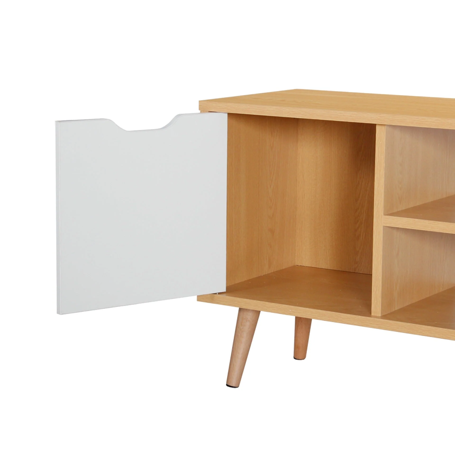 Como 1.4M Entertainment Unit - Maple + White - Image 10