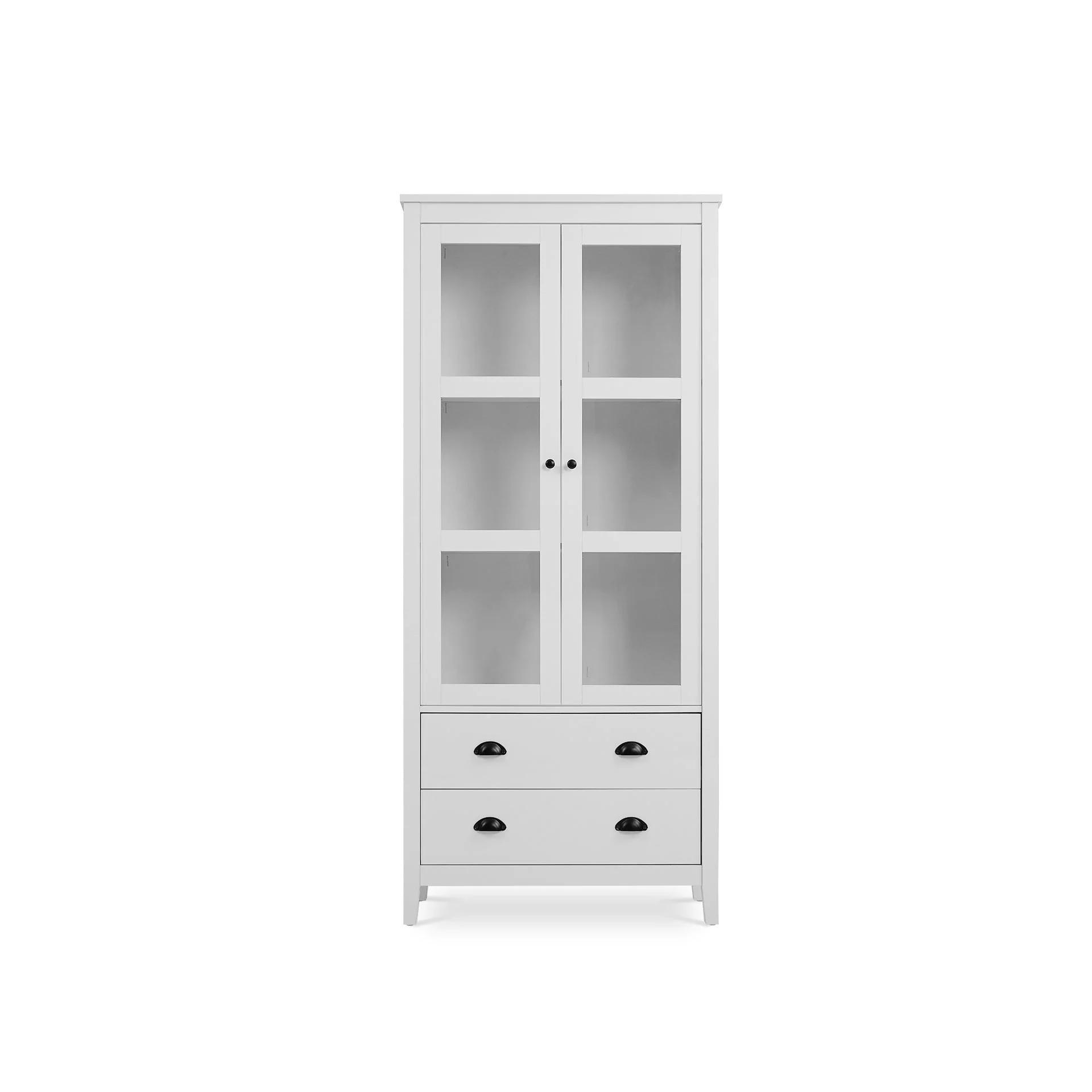 Congo Display Cabinet with 2 Drawer - White - Image 12
