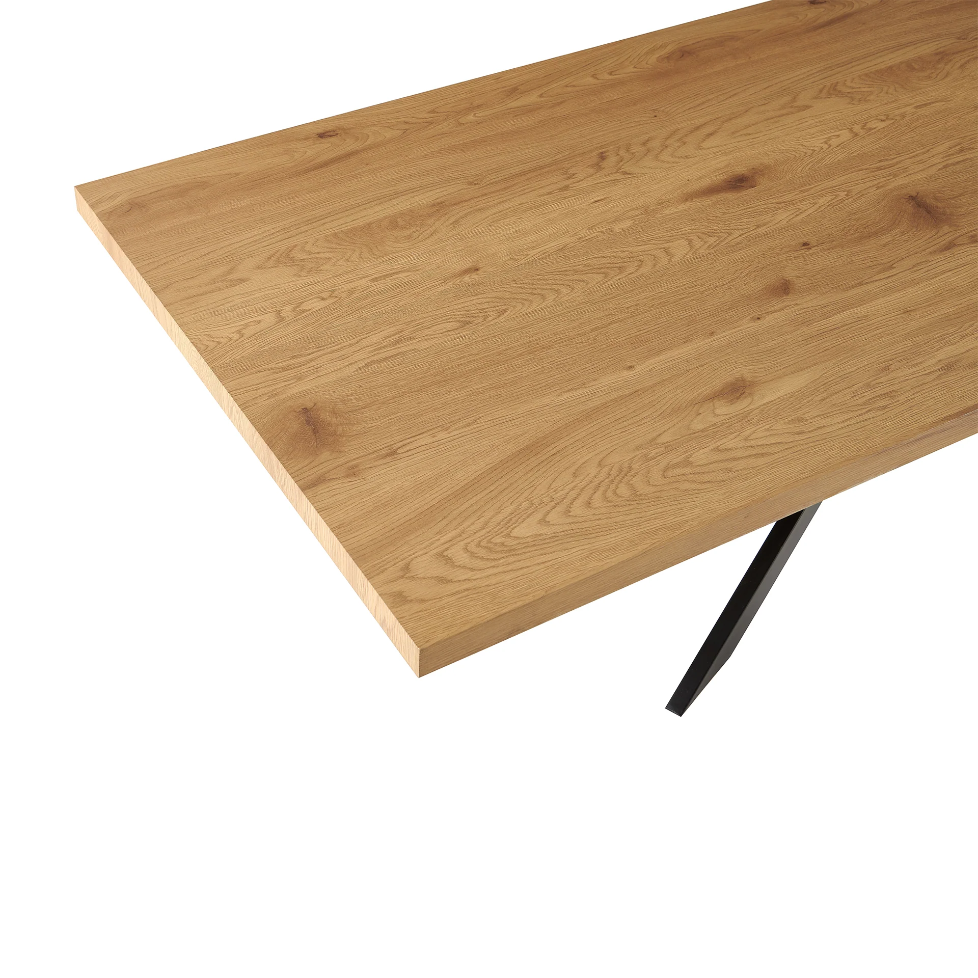 Croscen Rectangle Dining Table 240x95cm - Oak - Image 12