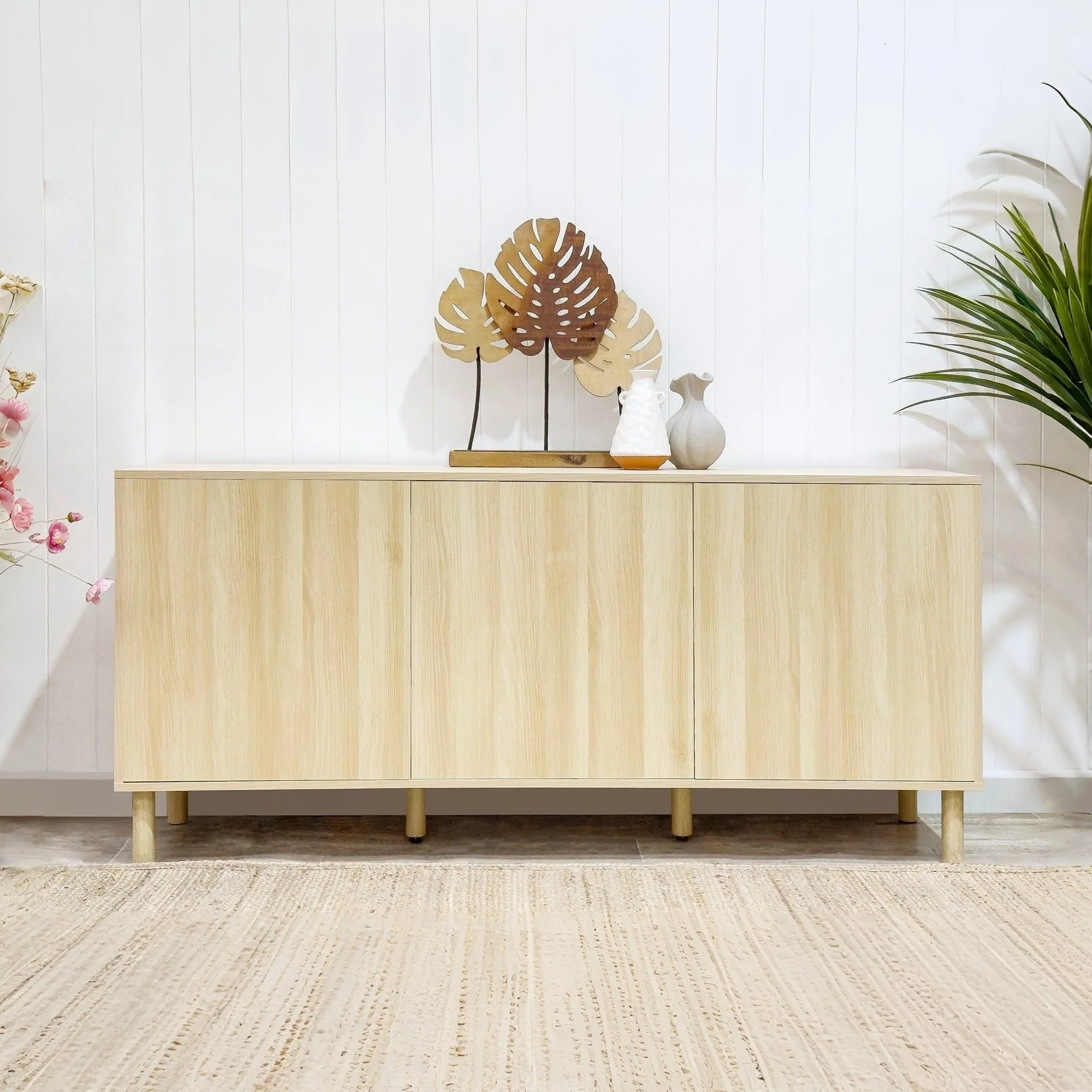 Custer Sideboard Buffet Table - Oak - Image 10