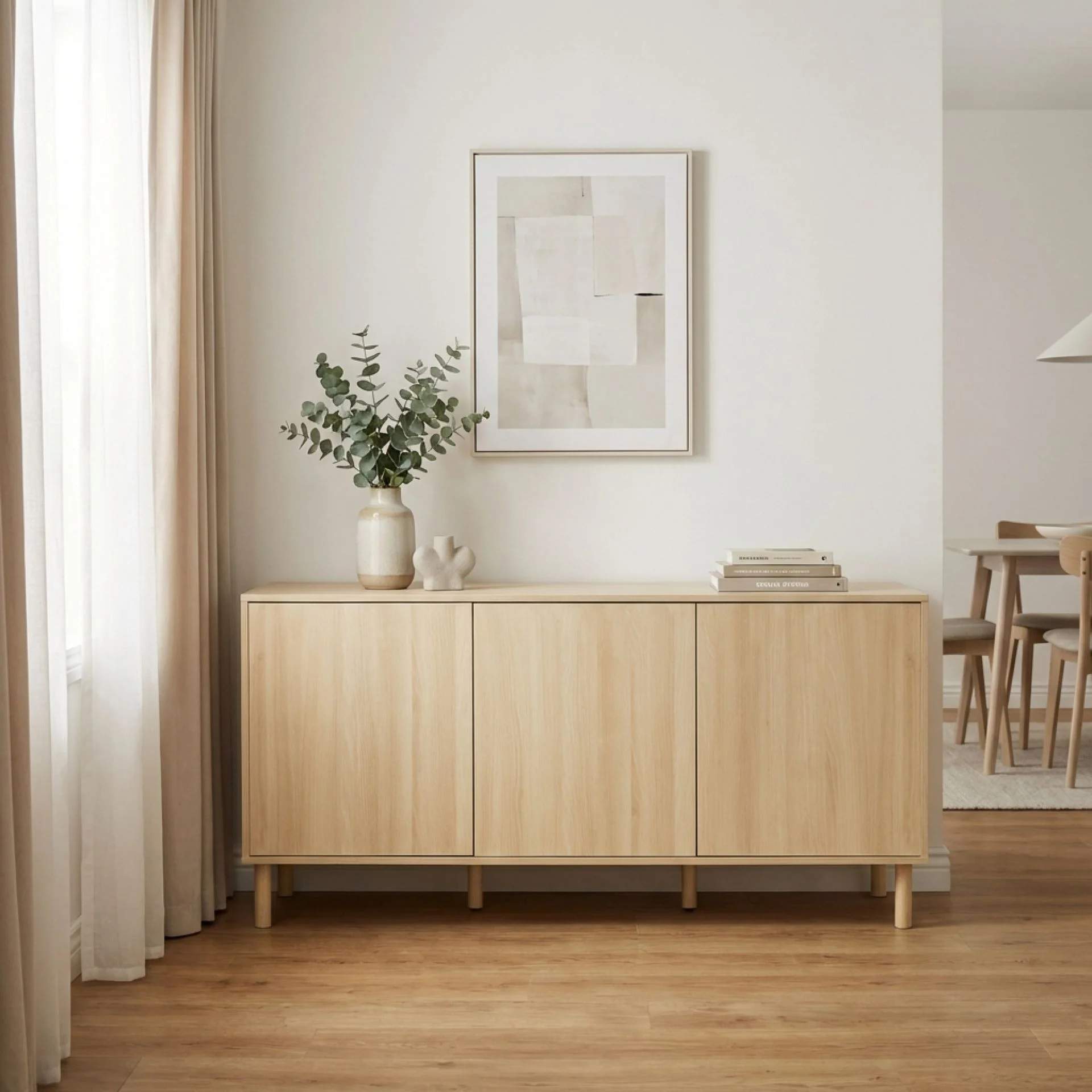 Custer Sideboard Buffet Table - Oak - Image 8