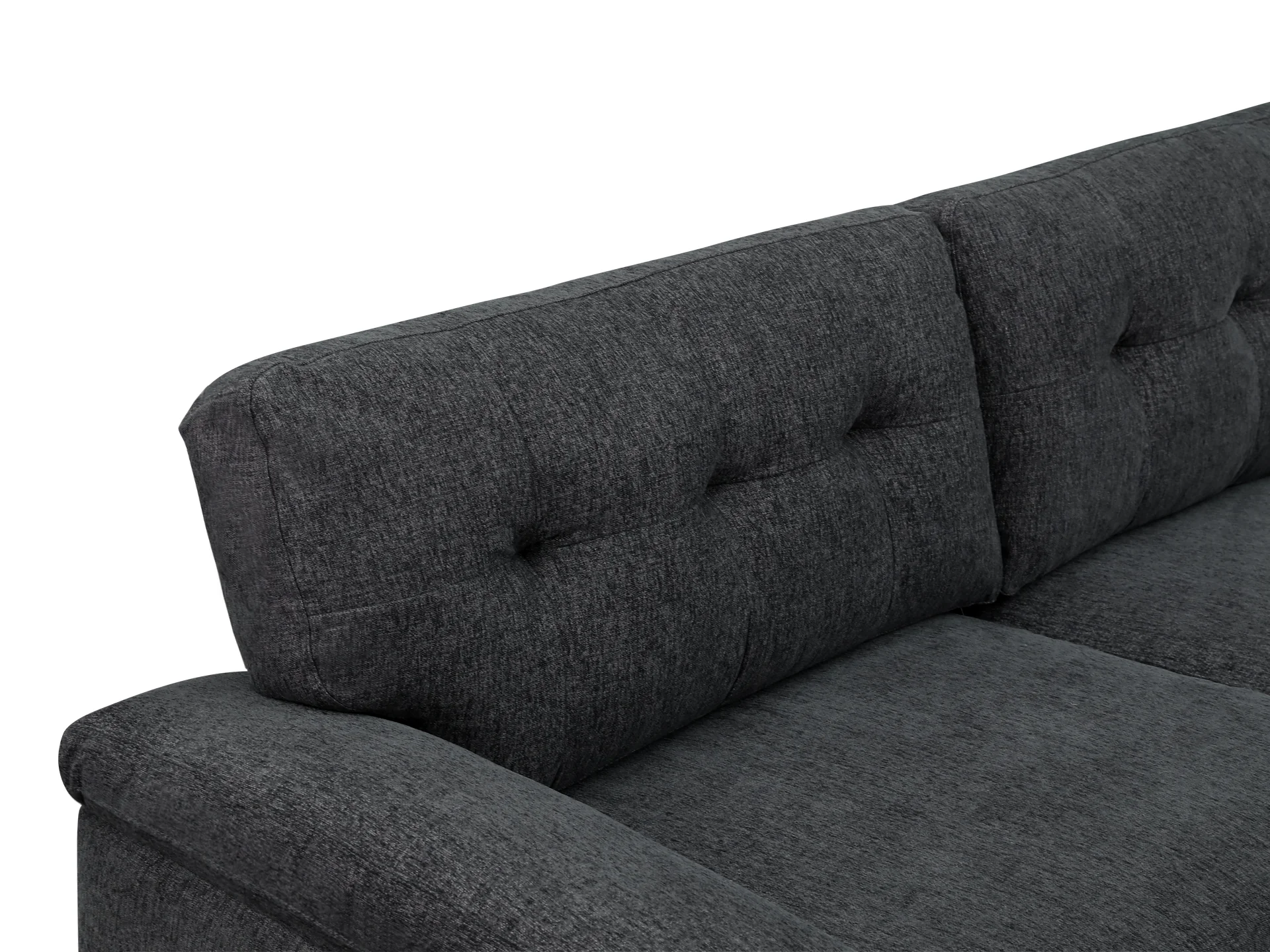 Darien 3 Seater Sofa - Dark Grey - Image 5