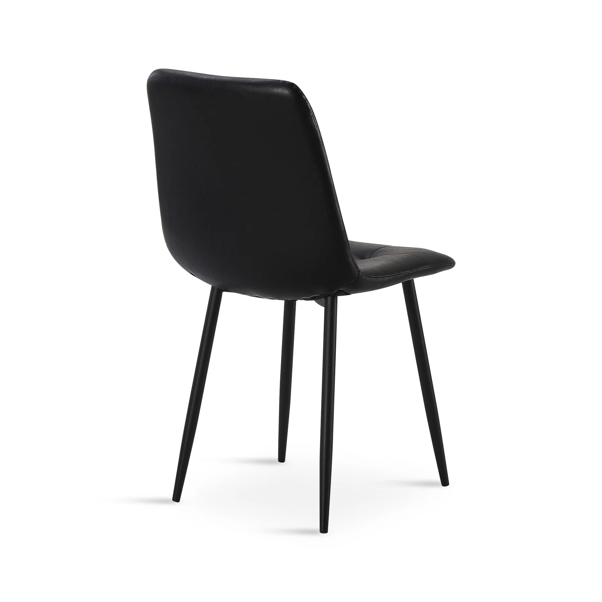David PU Leather Dining Chair - Set of 4 - Black - Image 10