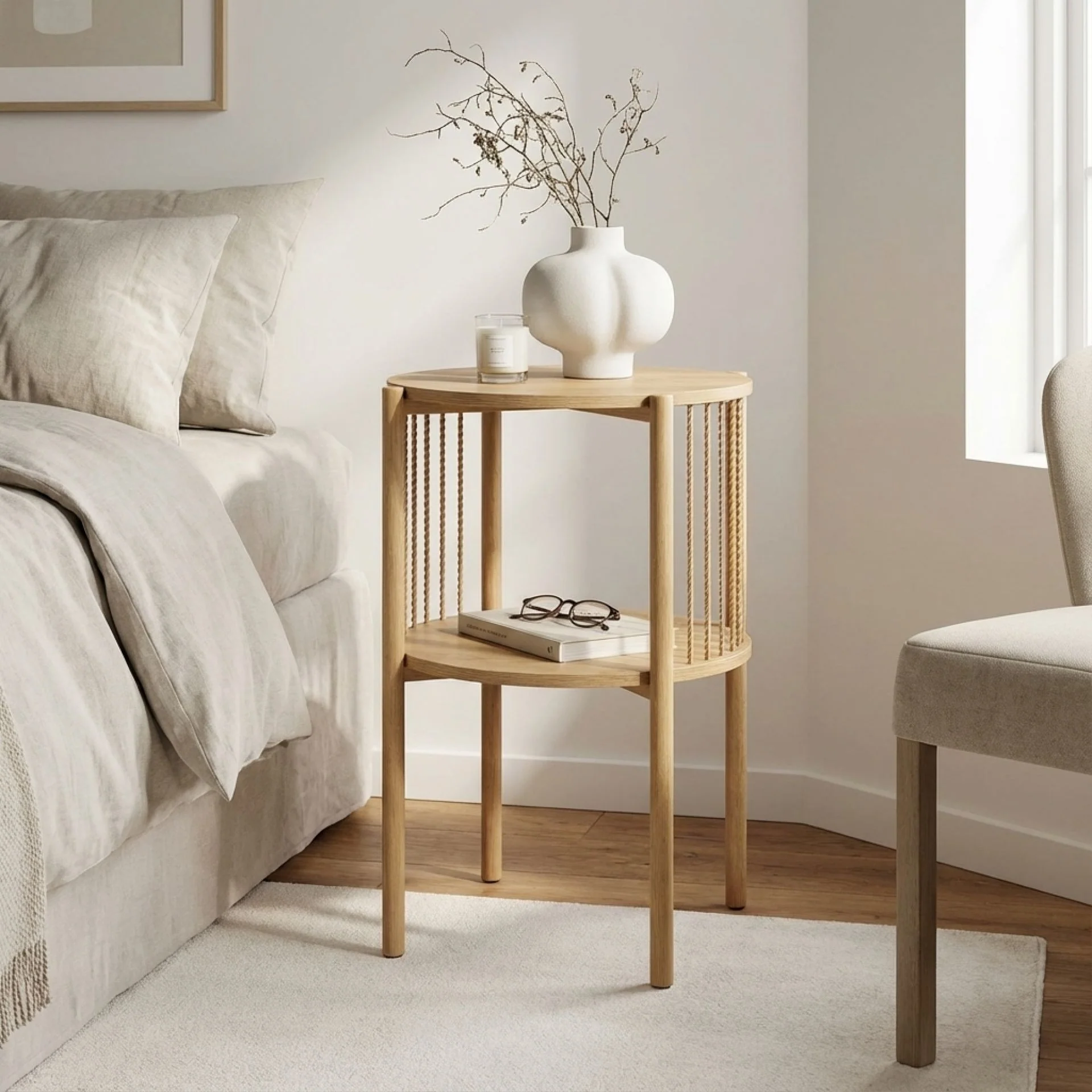 Deven Side Table - Natural - Image 2