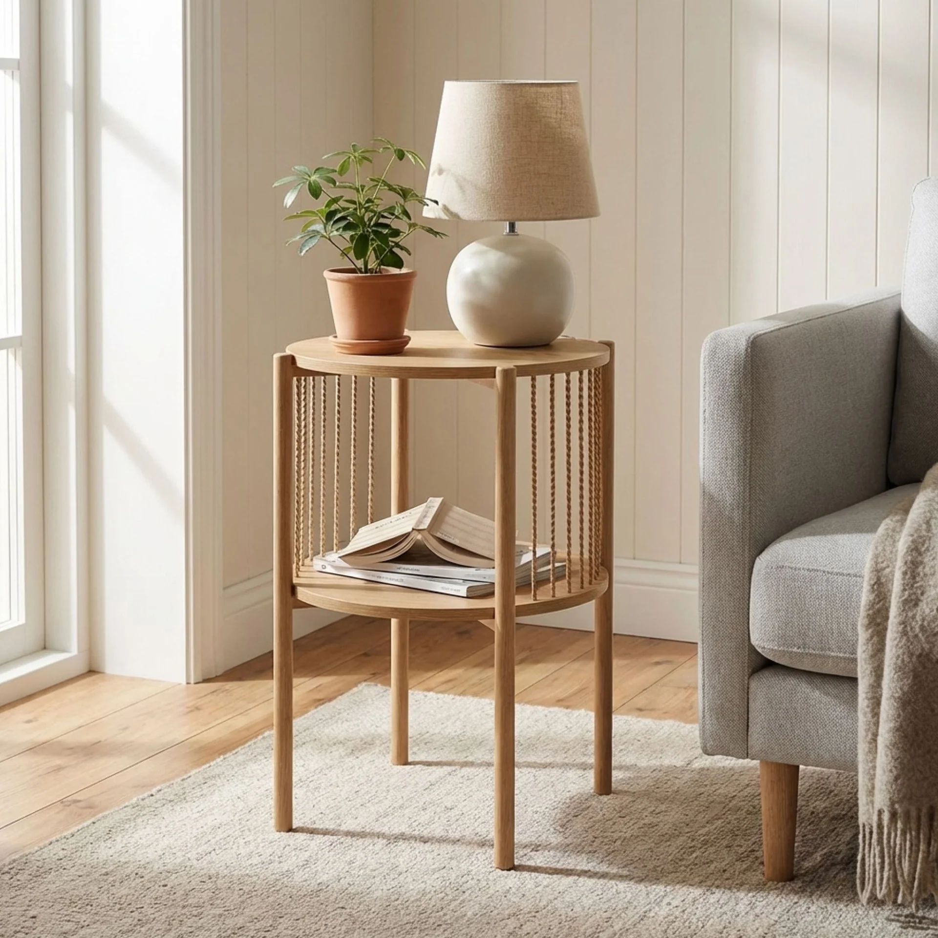 Deven Side Table - Natural - Image 4