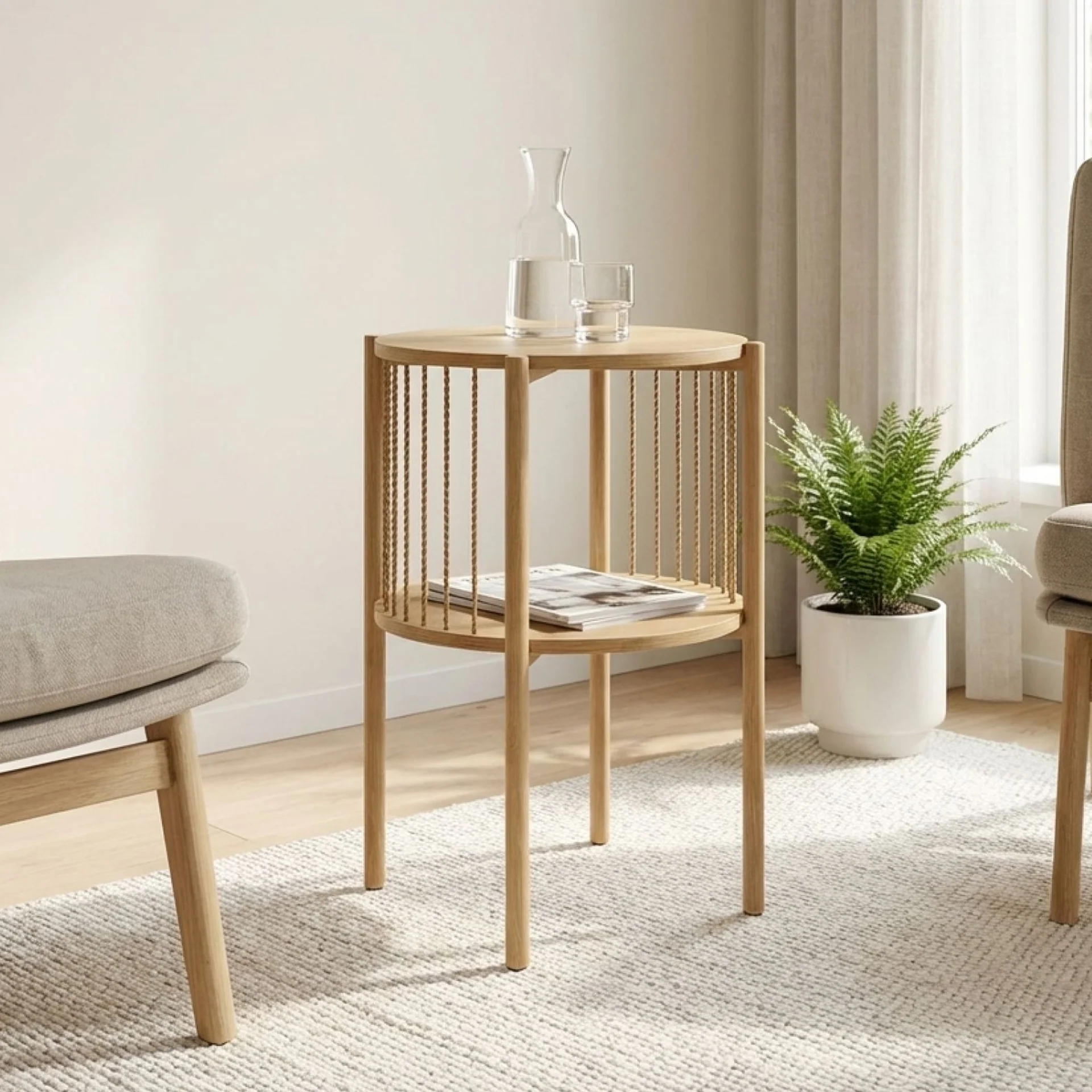 Deven Side Table - Natural - Image 5