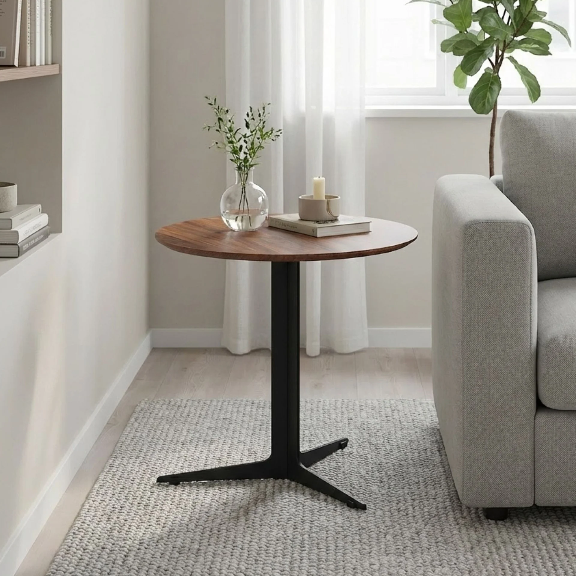 Donna Coffee Table 50cm - Brown + Black - Image 3