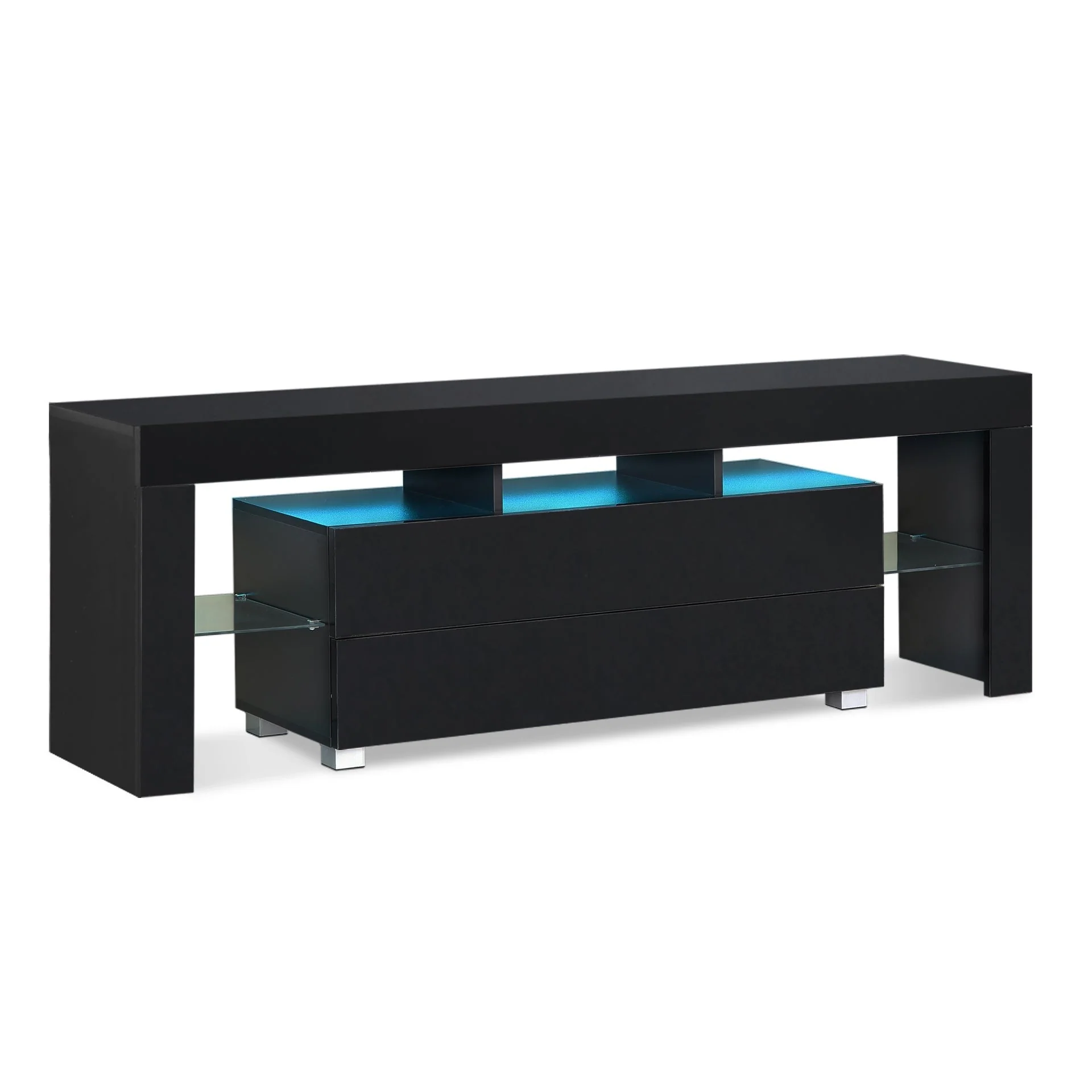 Dothan 1.6m LED Entertainment Unit - Black - Image 9