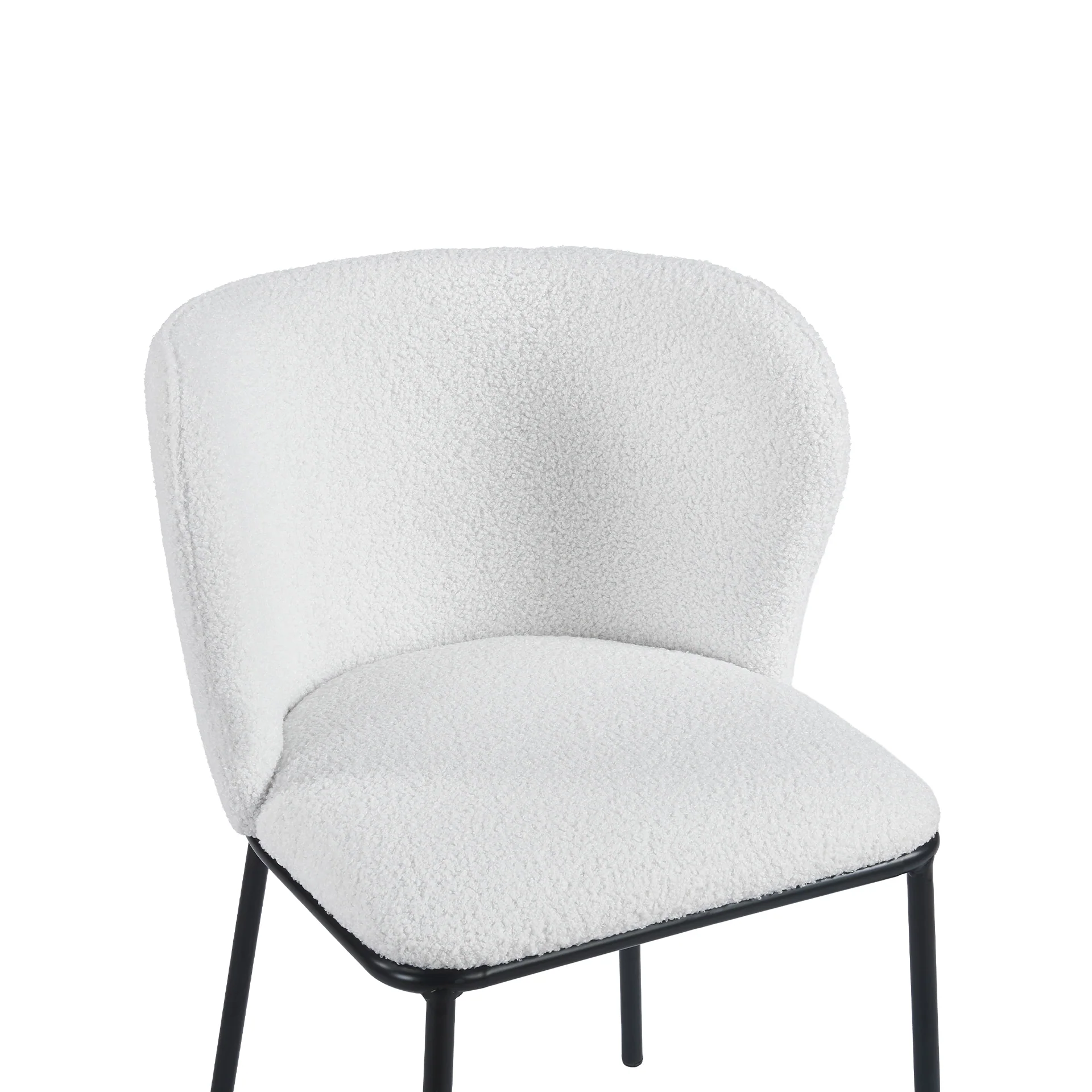 Dune Boucle Dining Chair - Set Of 2 - White - Image 11
