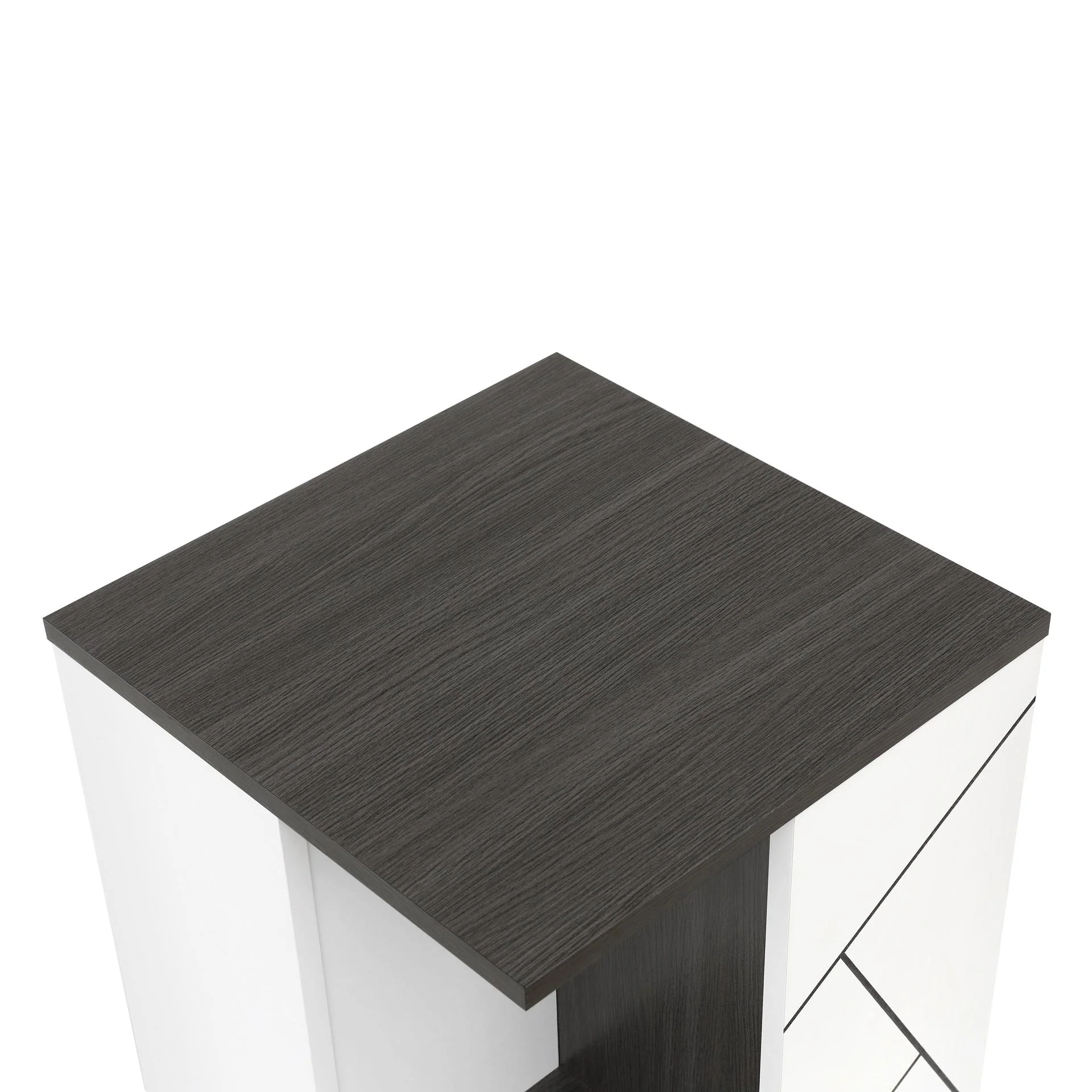 Dustin Side Table - Oak Grey + White - Image 10