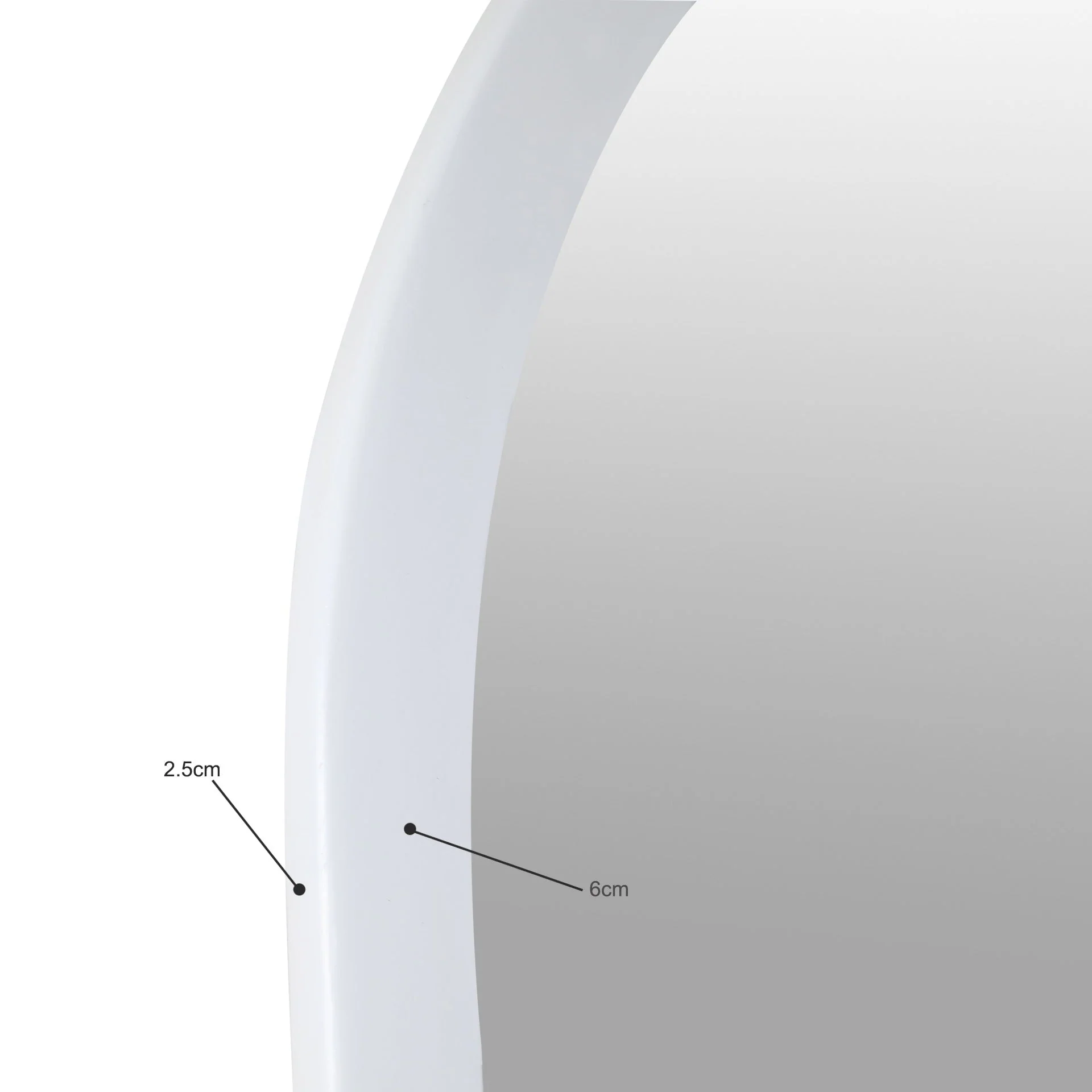 Eden Arched Full Length Mirror 190cm - White - Image 12