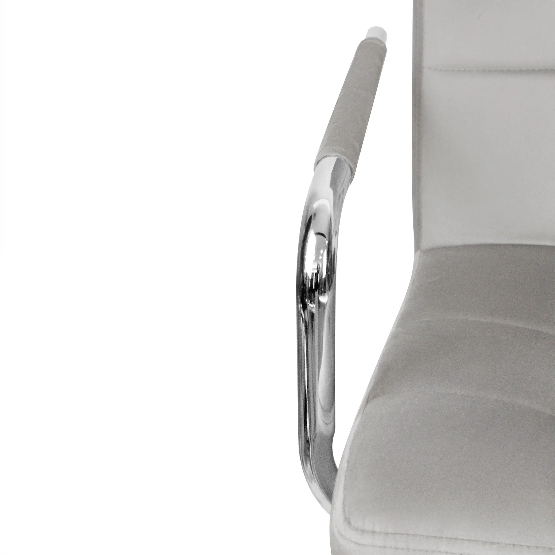 Eliezer Velvet Office Chair - Light Grey - Image 13