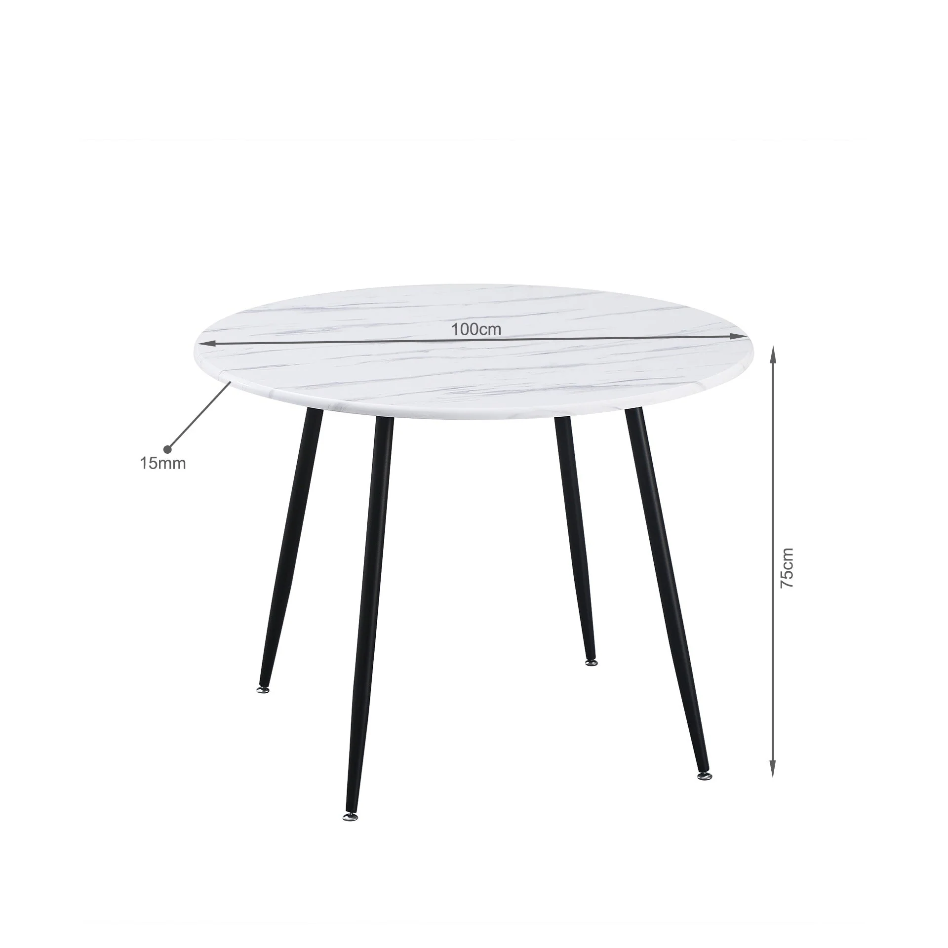 Elijah 100cm Round Dining Table - Image 8