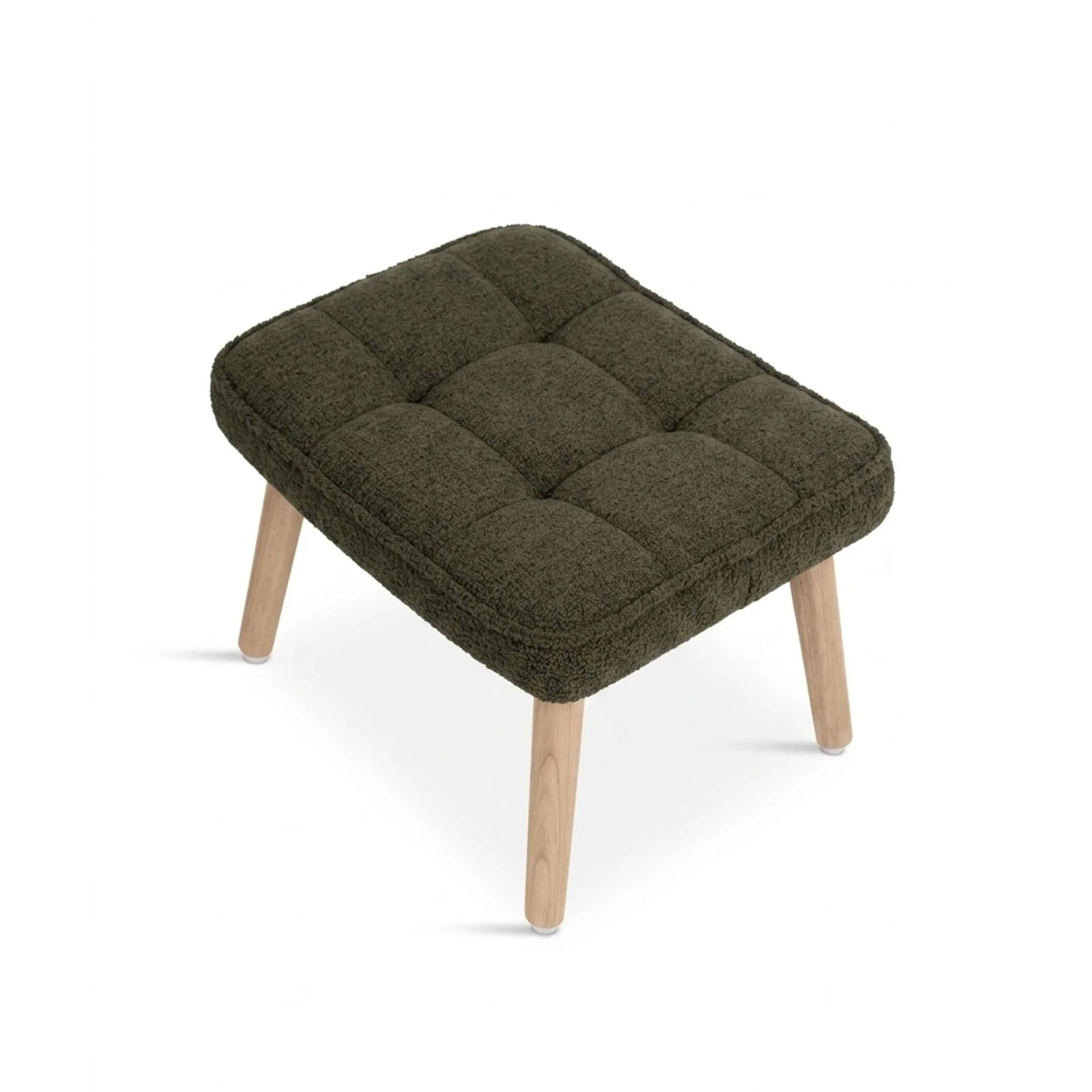 Emma Armchair with Ottoman - Dark Green - Image 13