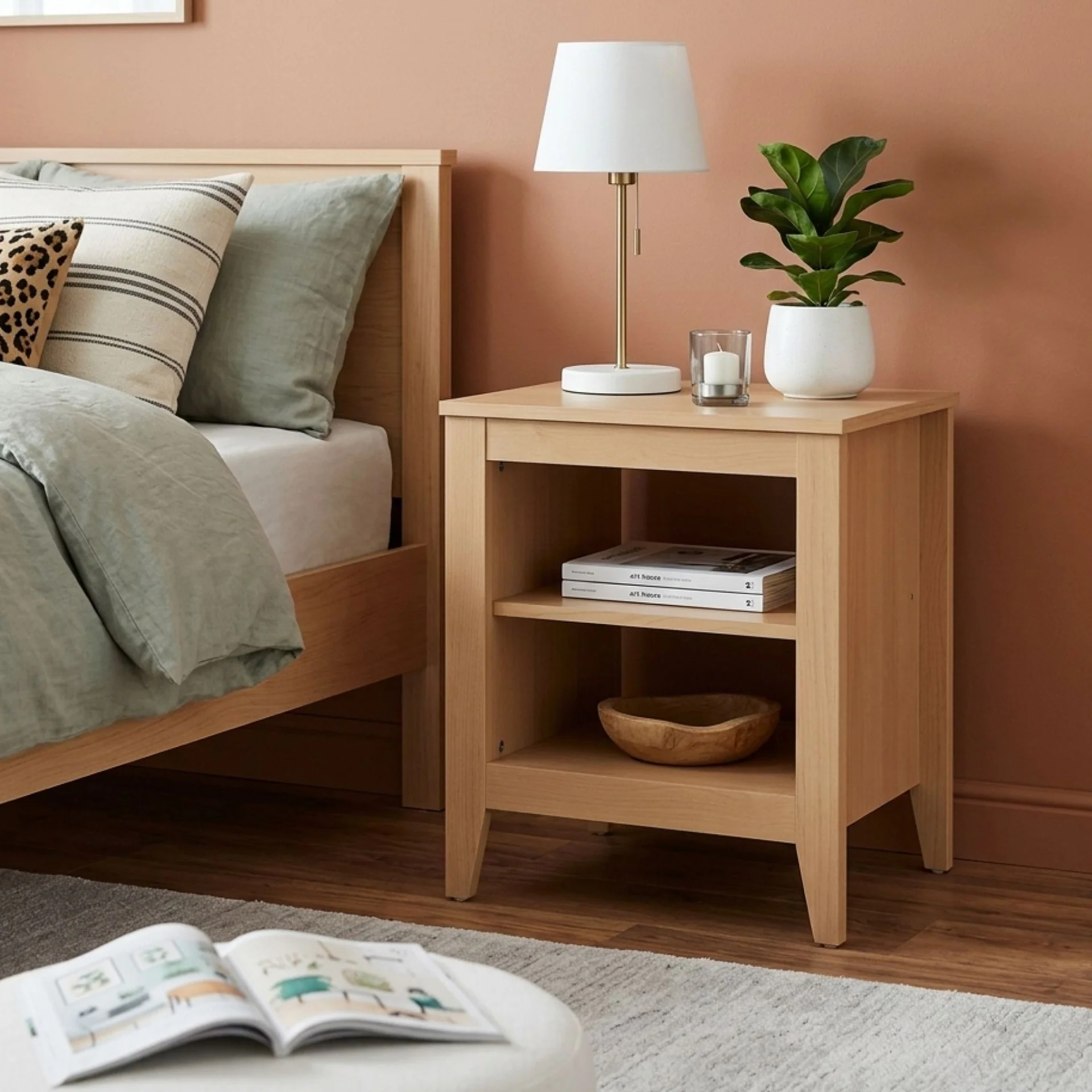 Eyre Bedside Table - Maple