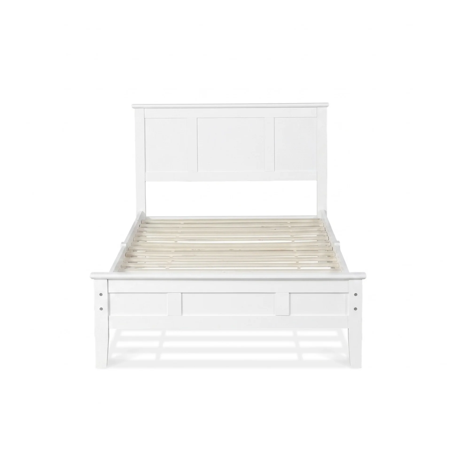 Flexa King Single Wooden Bed Frame - White - Image 9