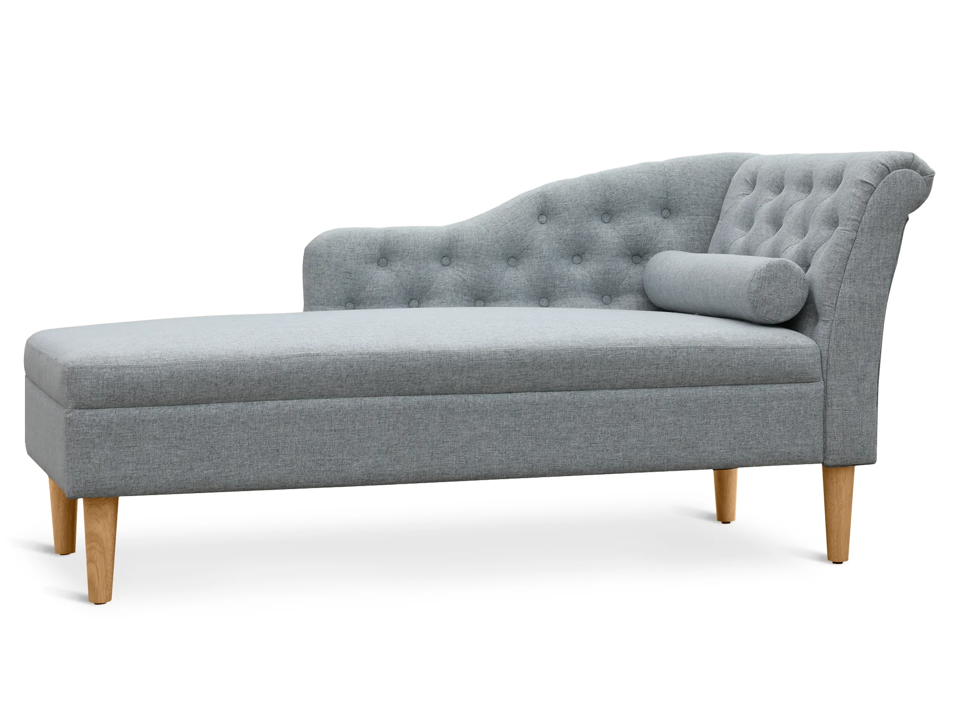 Florence Chaise Lounge Sofa - Grey - Image 6