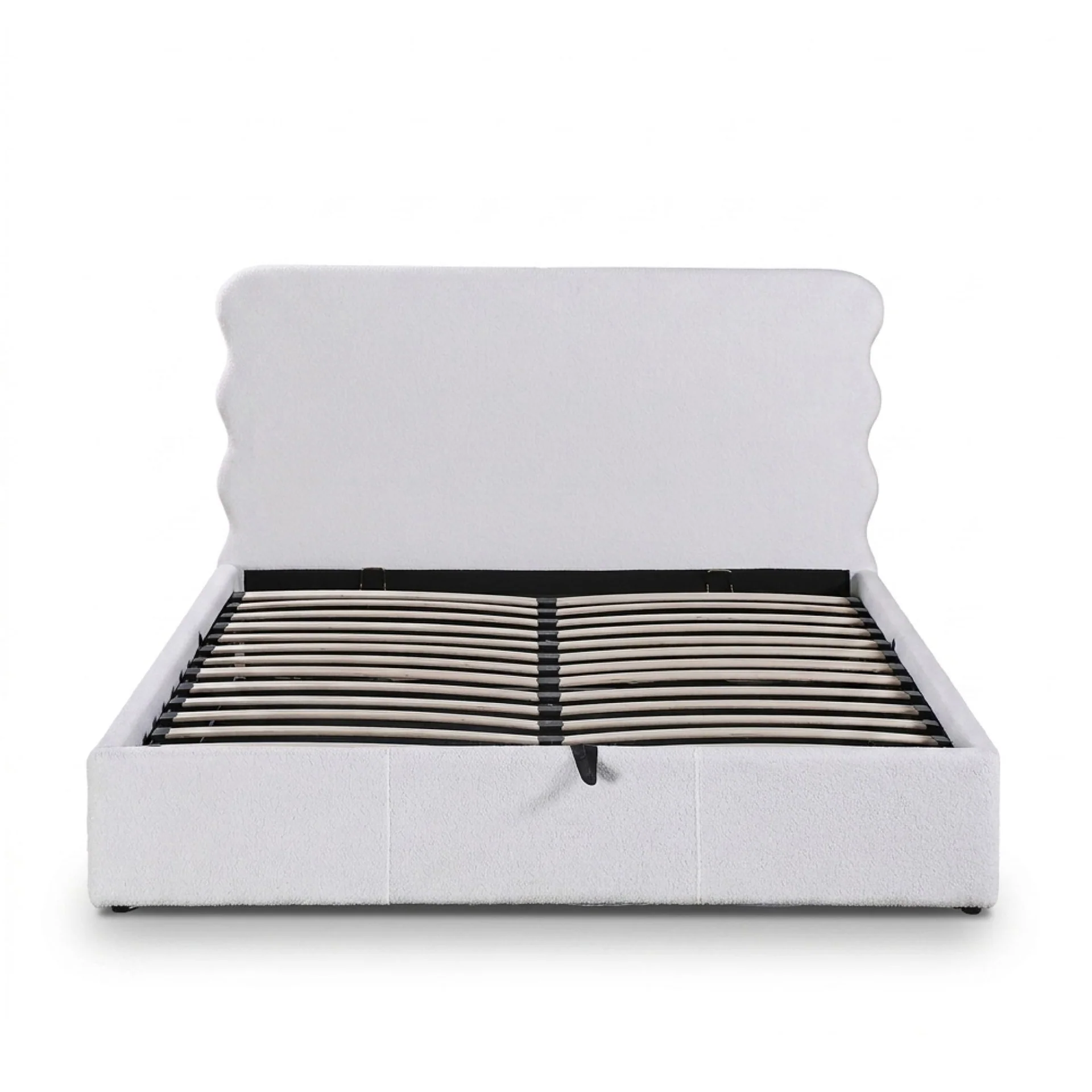 Floria Queen Gas Lift Bed Frame - White - Image 8