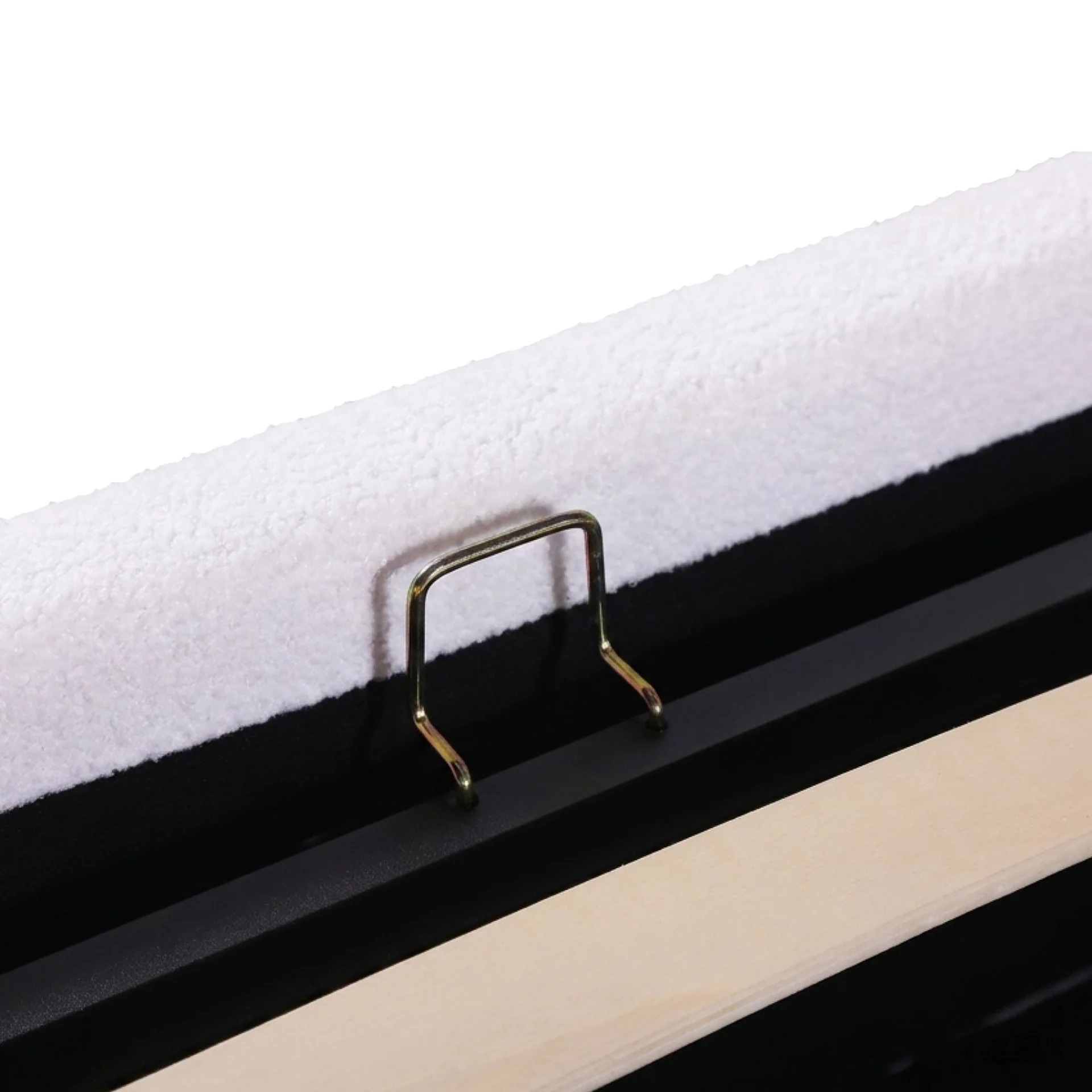 Fomo Super King Teddy Gas Lift Bed Frame - White - Image 13