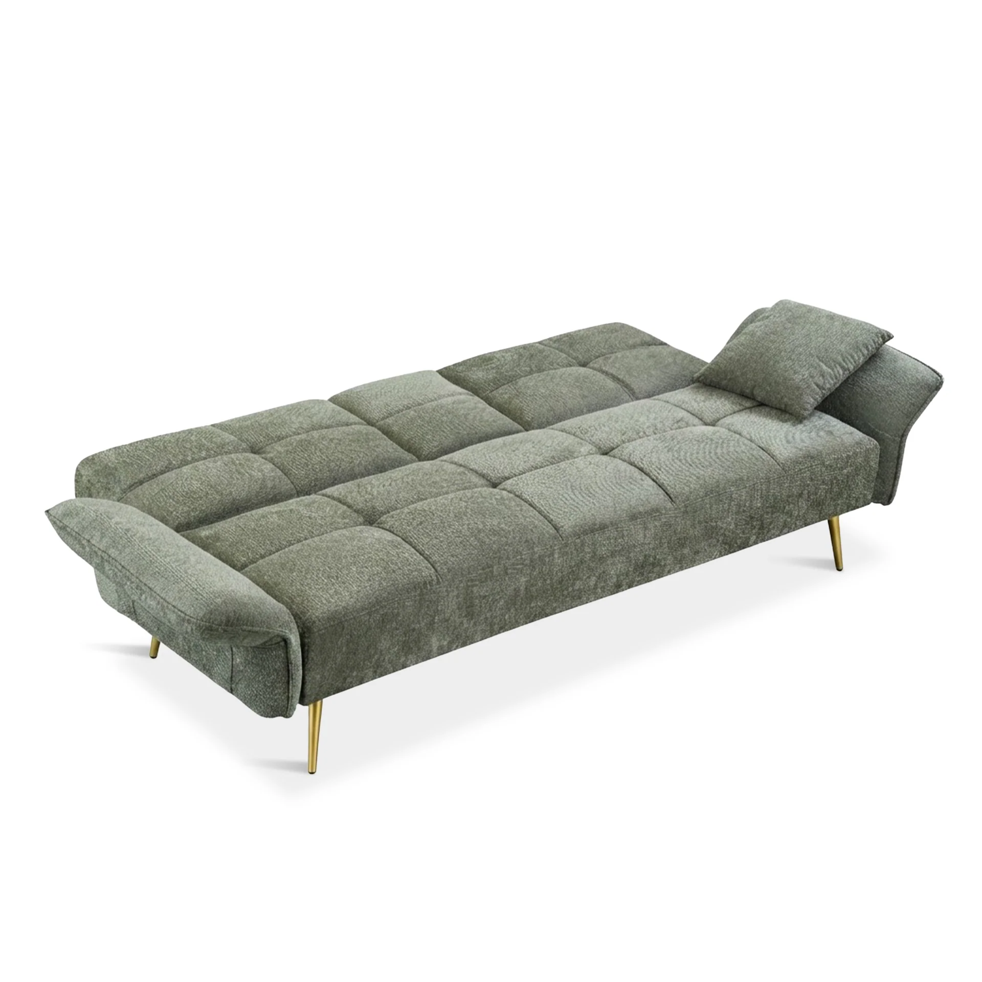 Forest 3 Seater Sofa Bed with Cup Holder - Green - Image 13
