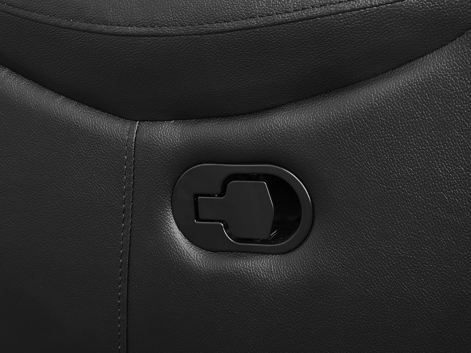 Foxton Full Leather Recliner Chair - Black - Image 10