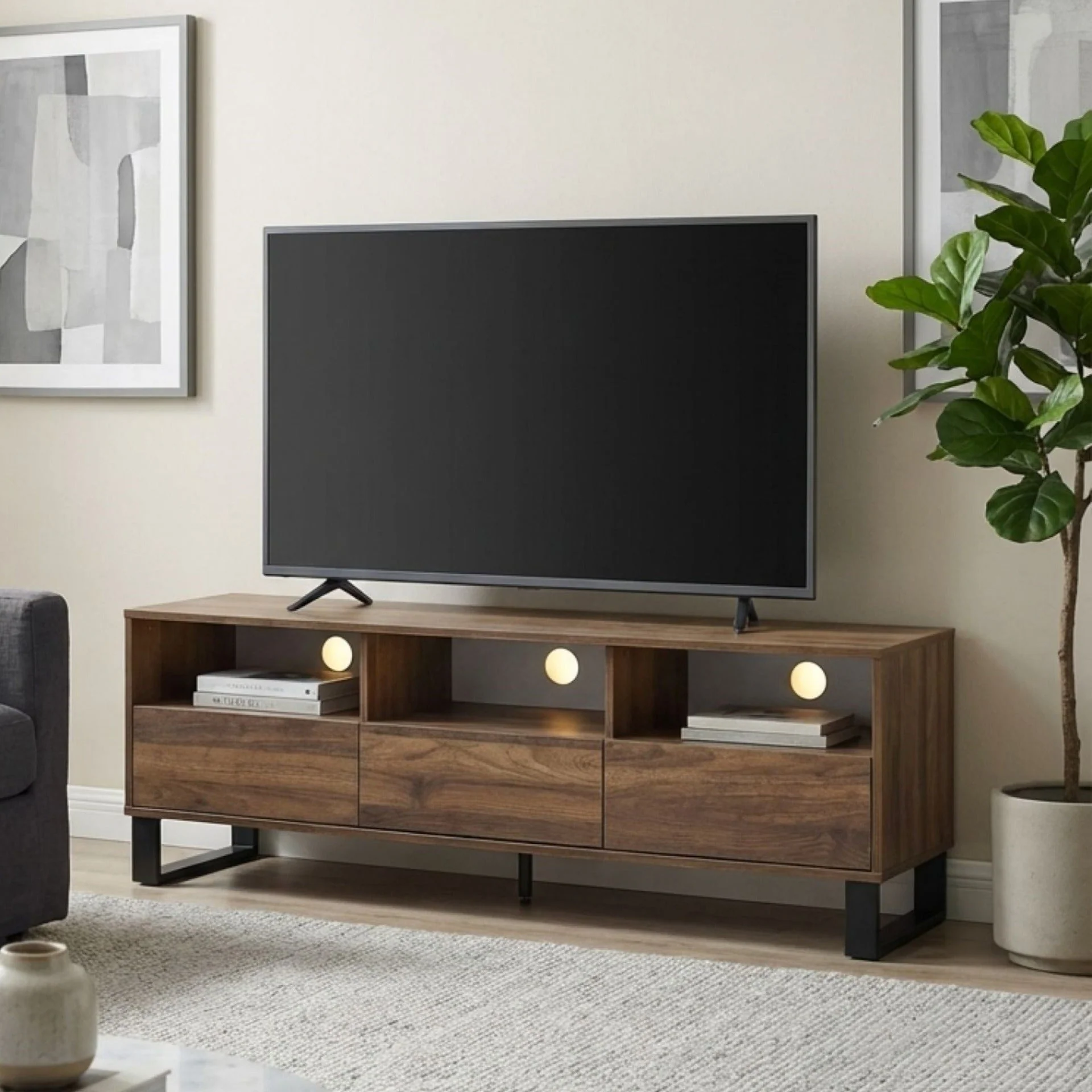 Frohna 1.6m Entertainment Unit - Walnut