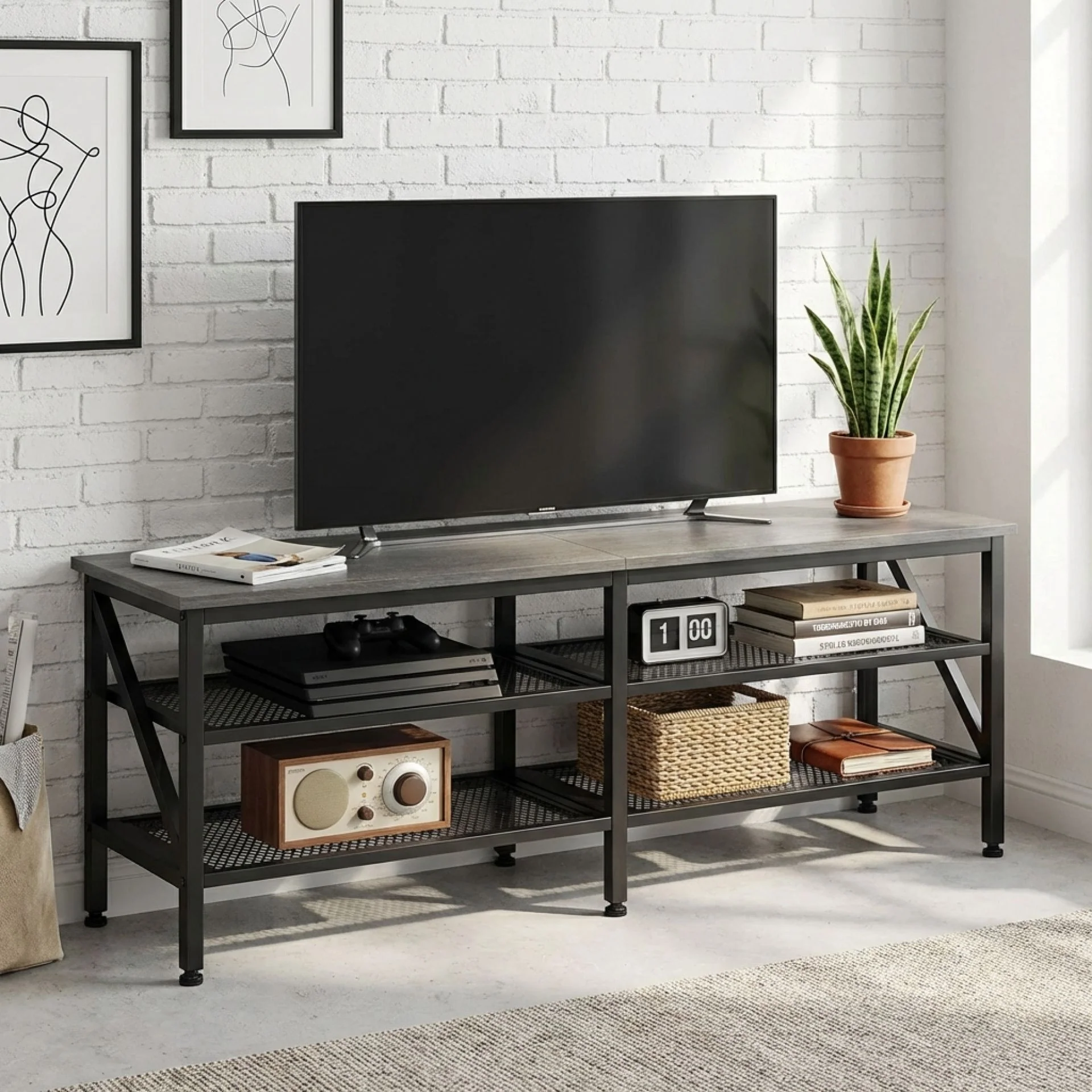 Gambia 1.4m Entertainment Unit - Grey Oak