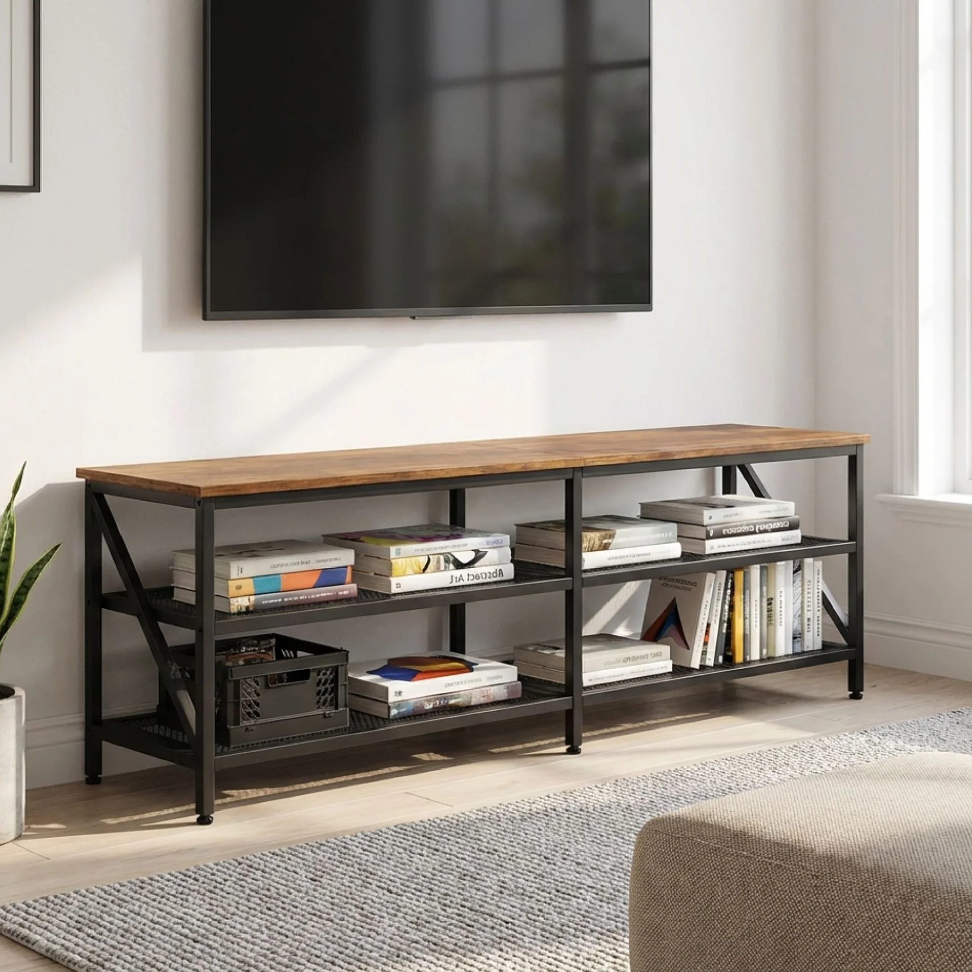 Gambia 1.6m Entertainment Unit - Rustic Brown - Image 3
