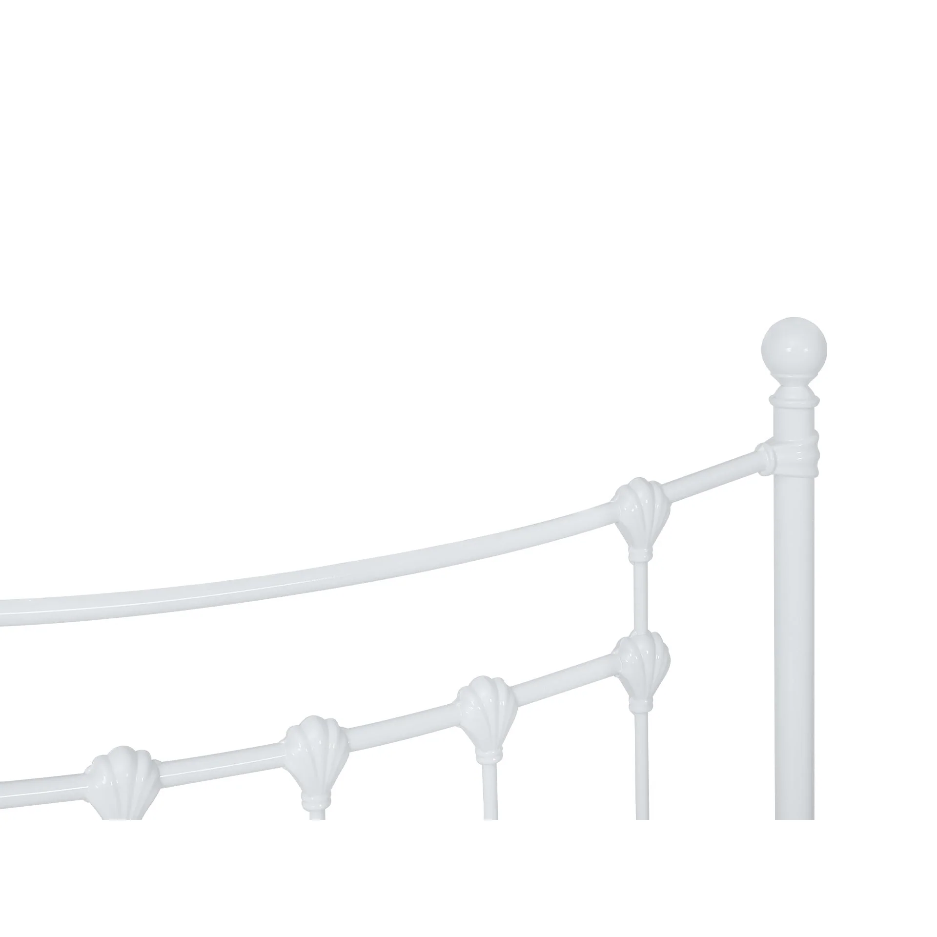 Gingera Double Metal Bed Frame - White - Image 10