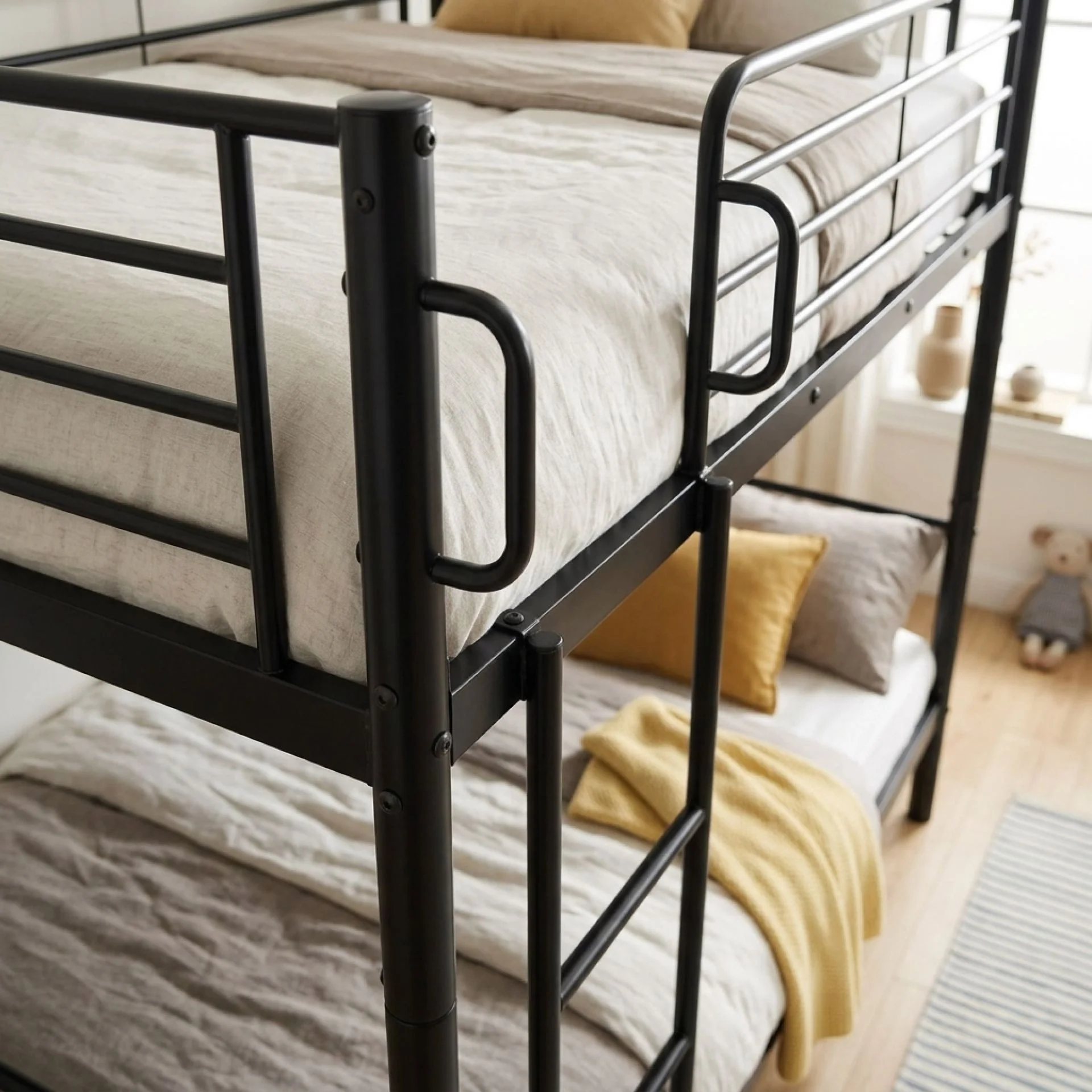 Graid Single Metal Bunk Bed Frame - Black - Image 6