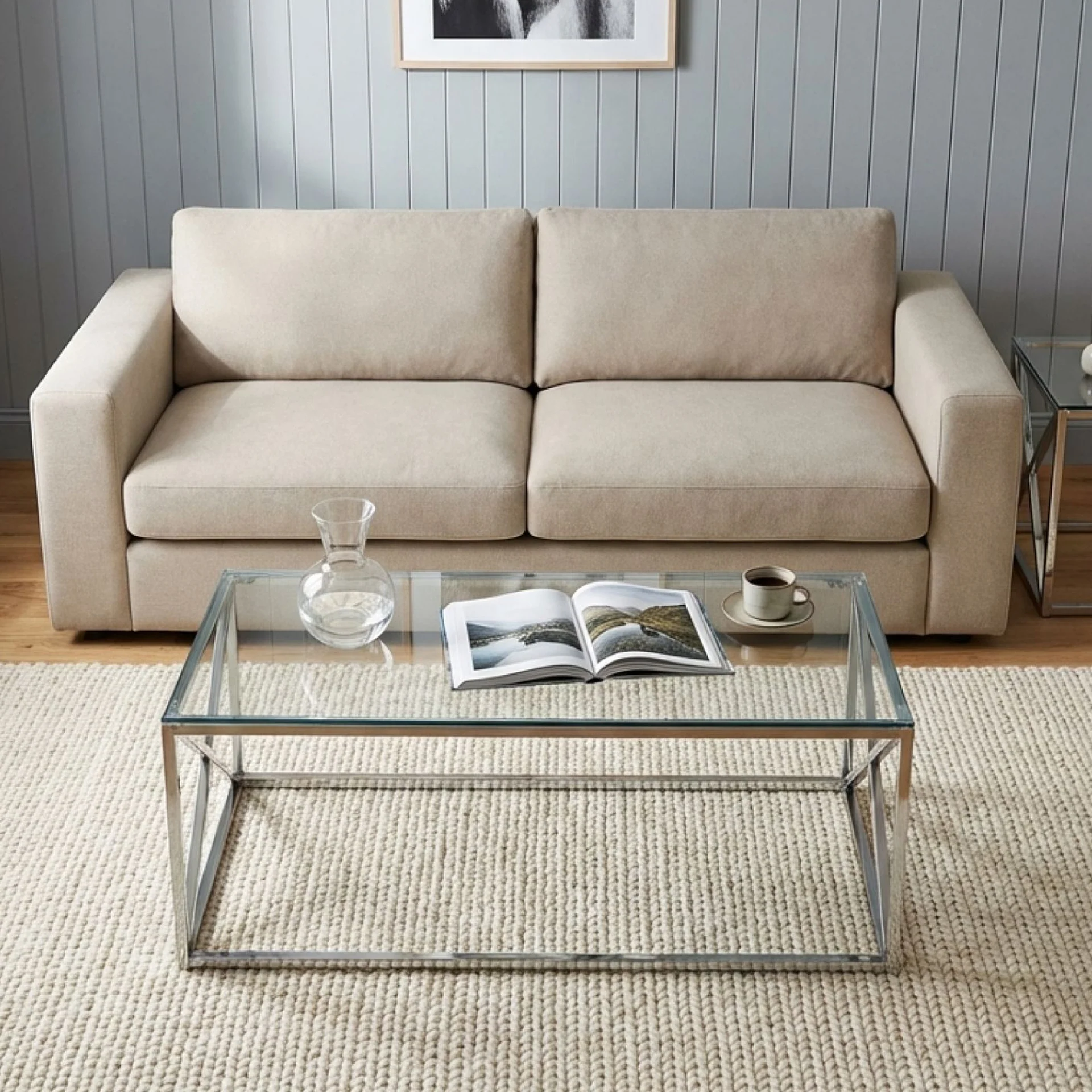 Greer Tempered Glass Rectangular Coffee Table - Image 4