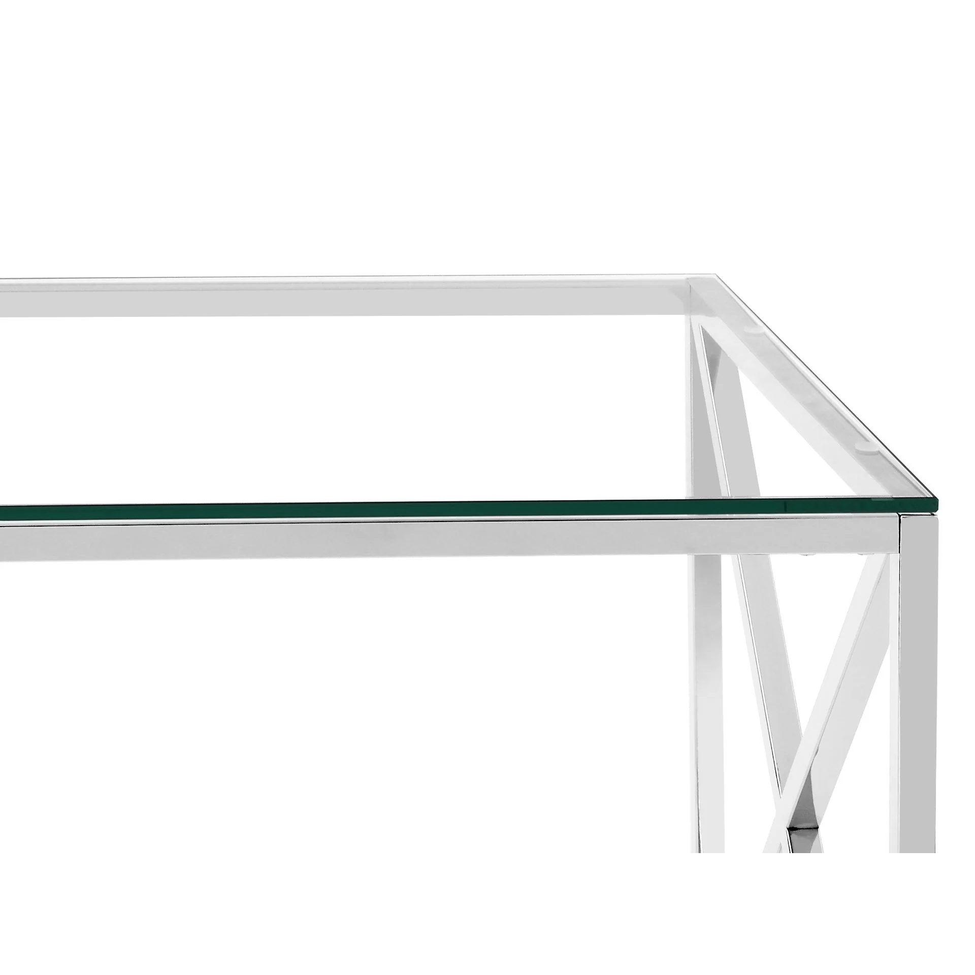 Greer Tempered Glass Square Coffee Table - Image 6