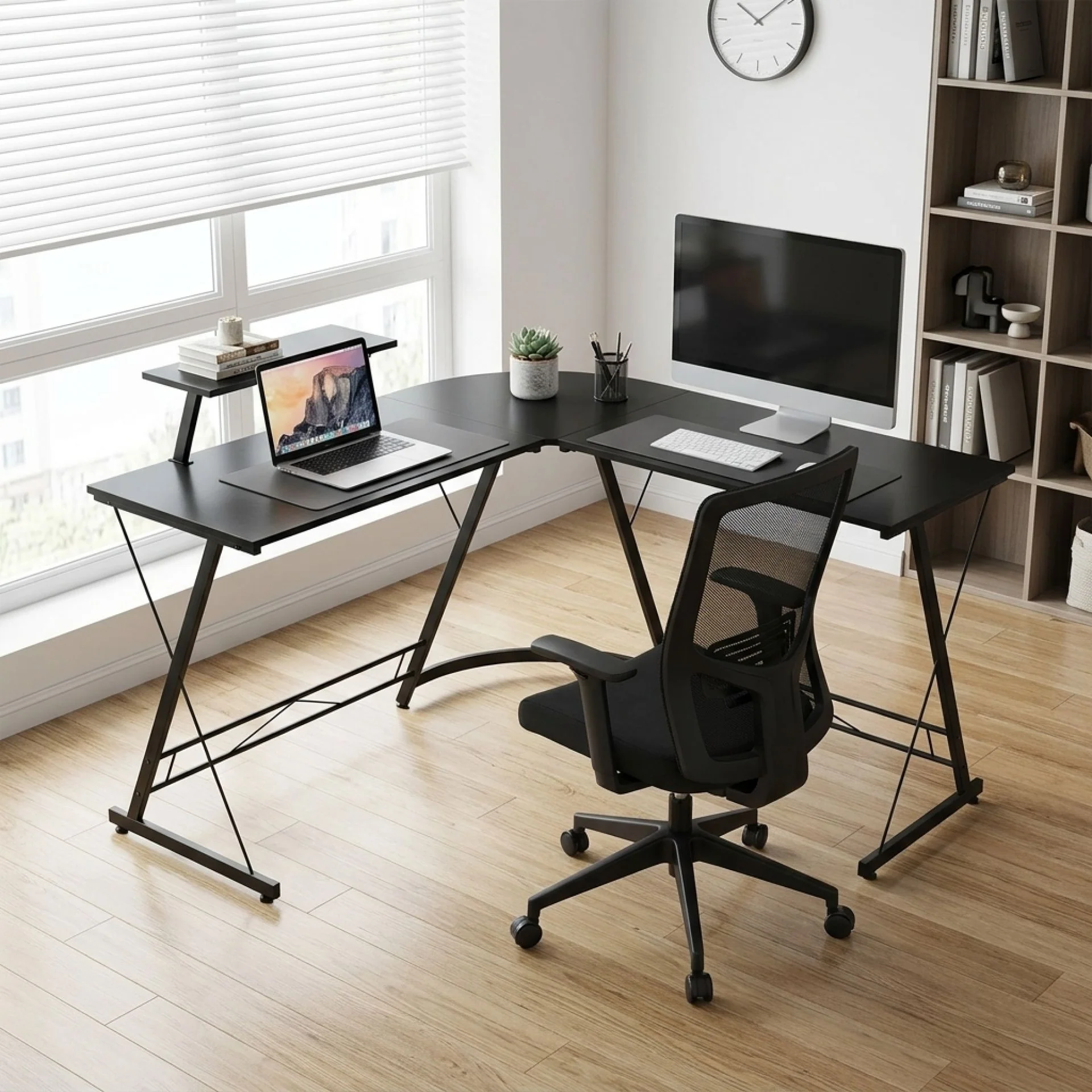 Greyson Computer Corner Desk - Black - Image 4