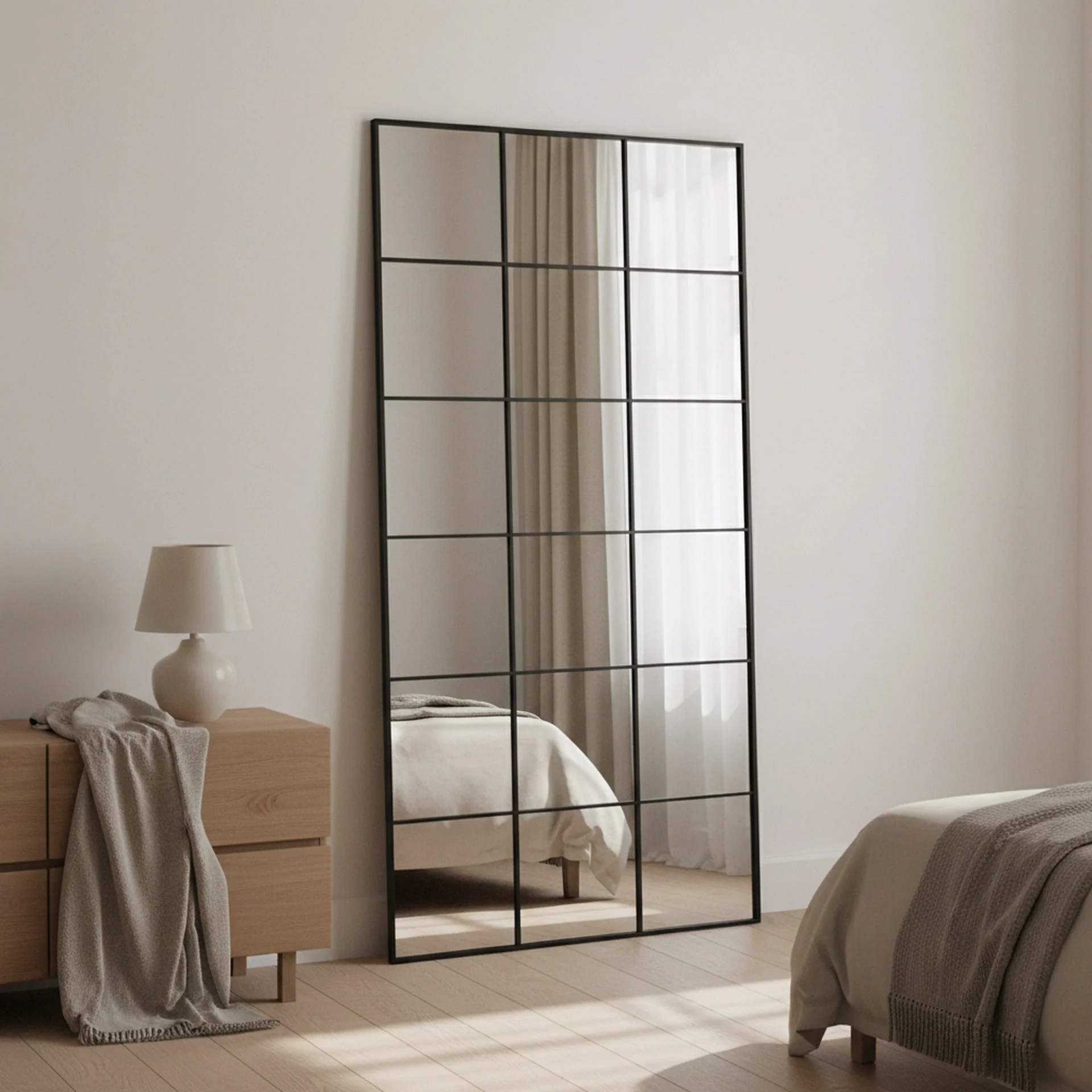 Grid Full Length Mirror - Black - Image 3