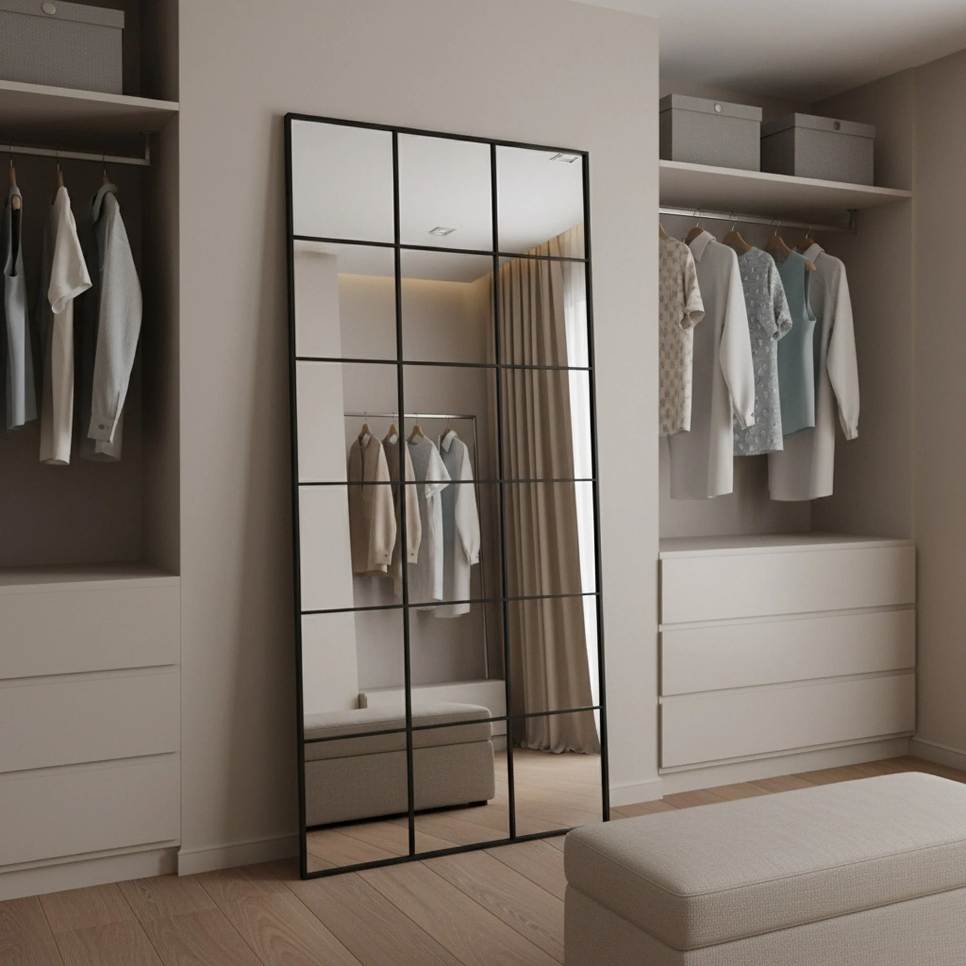 Grid Full Length Mirror - Black - Image 5