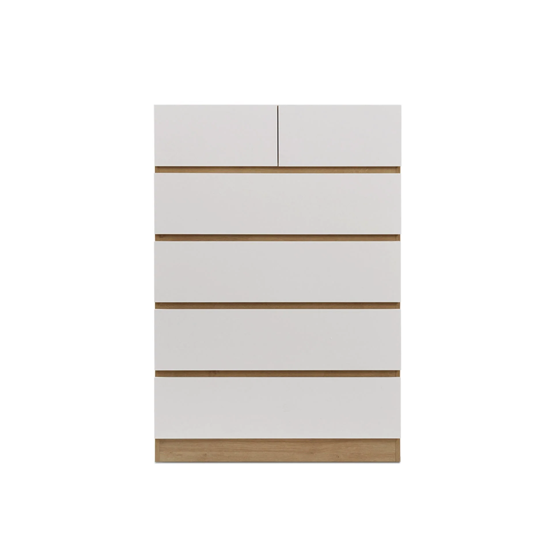 Harris 6 Drawers Tallboy - Oak + White - Image 6