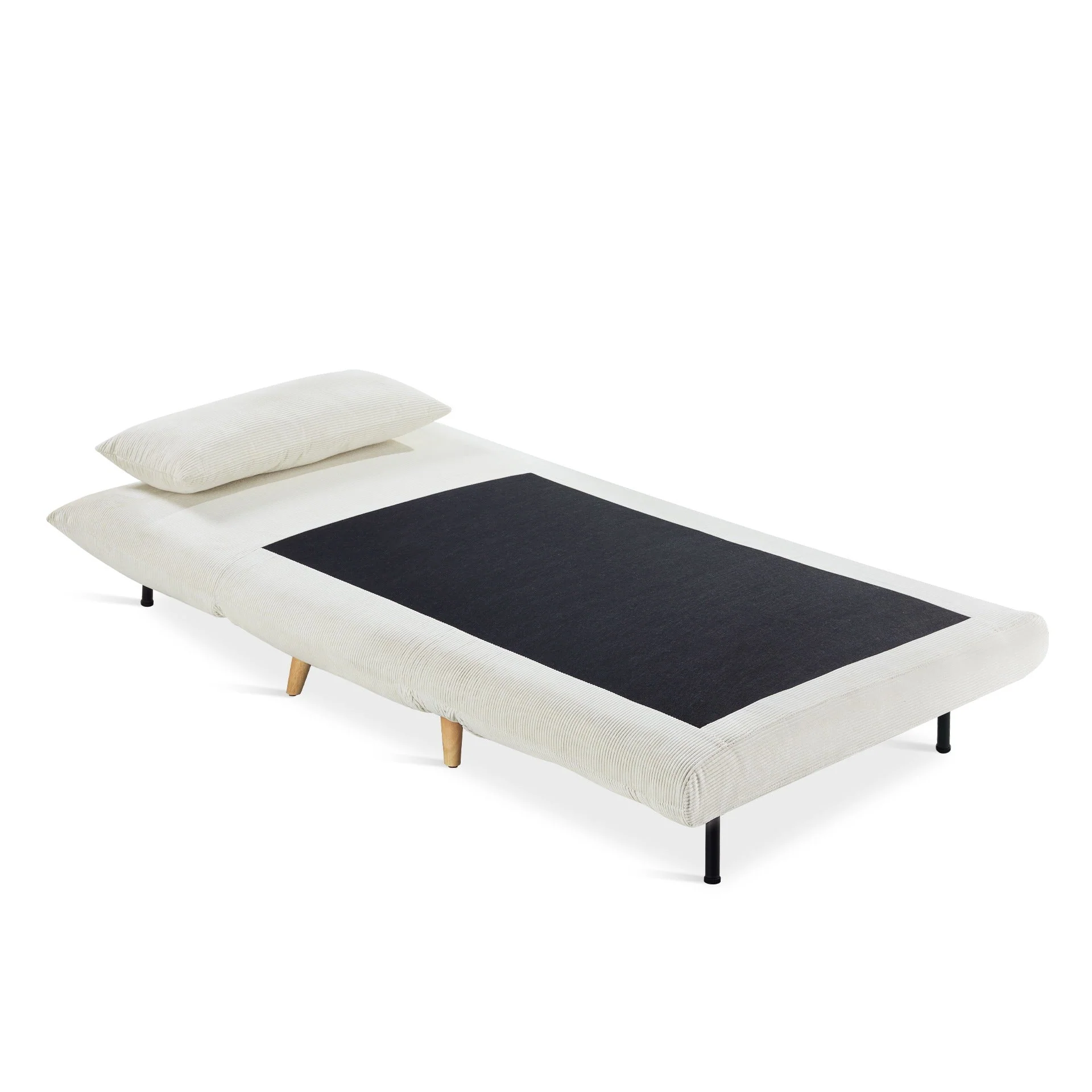 Hastings 1 Seater Fold-Out Sofa Bed - Beige - Image 10