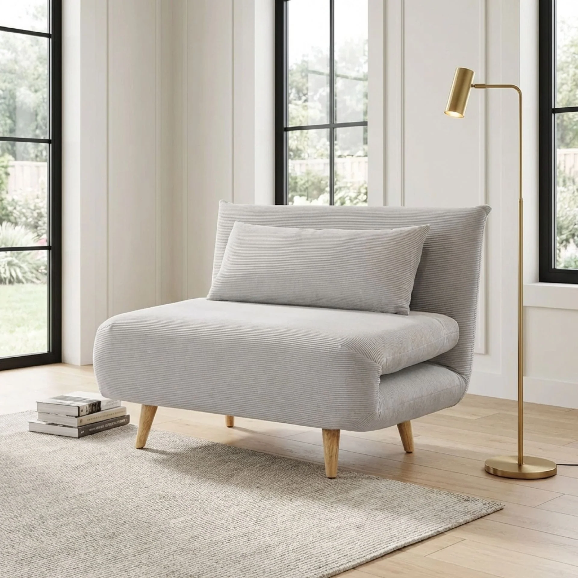 Hastings 1 Seater Fold-Out Sofa Bed - Grey