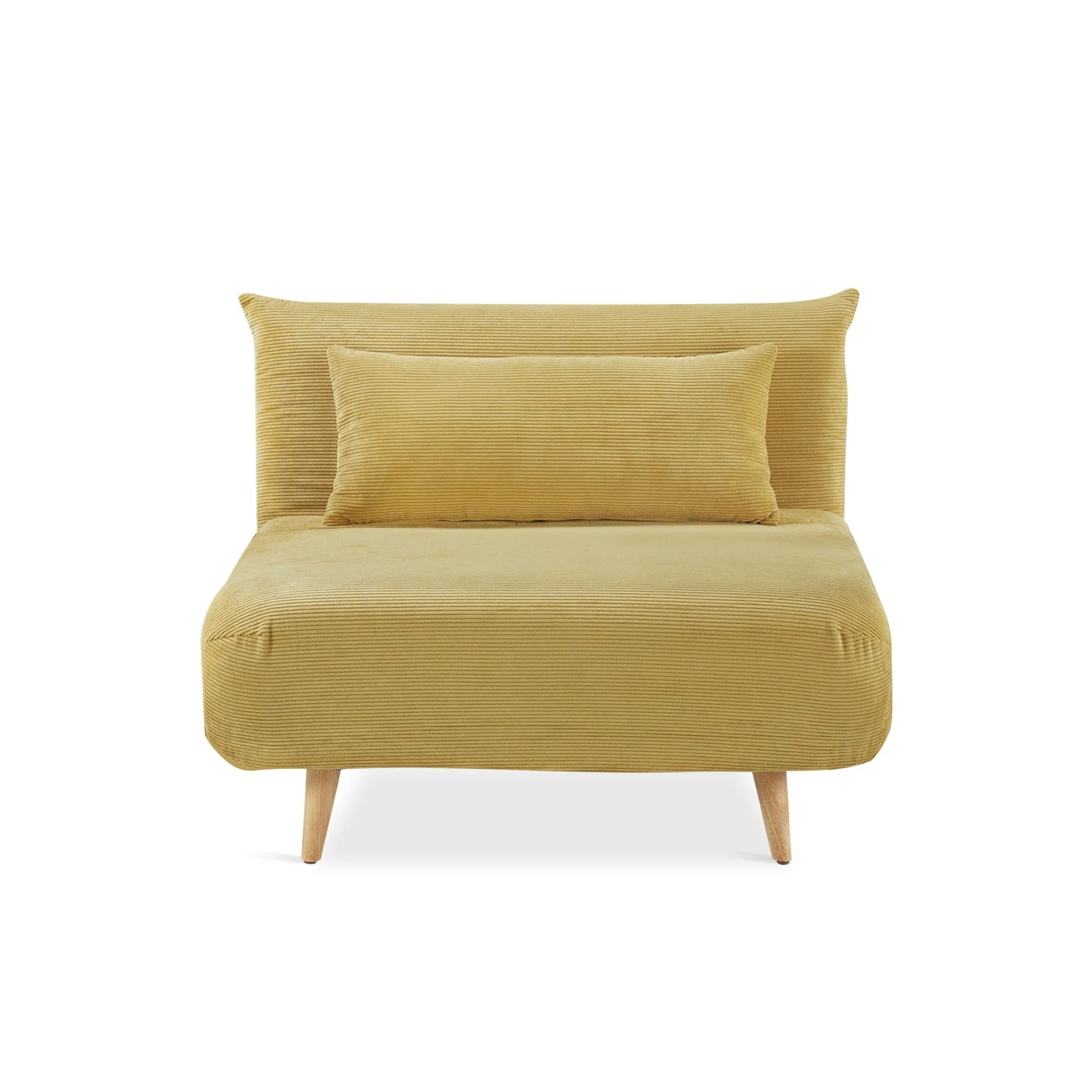 Hastings 1 Seater Fold-Out Sofa Bed - Yellow - Image 8
