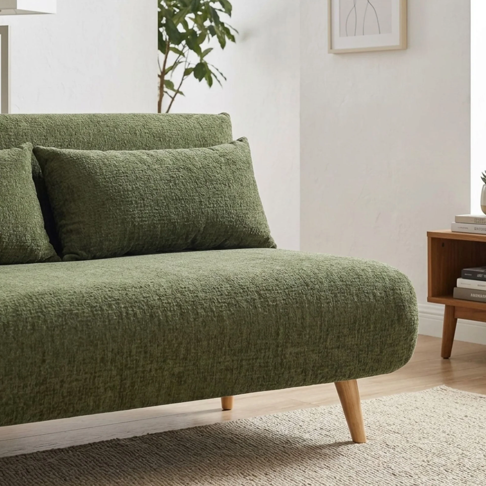 Hastings 2 Seater Fold-Out Sofa Bed - Green - Image 6